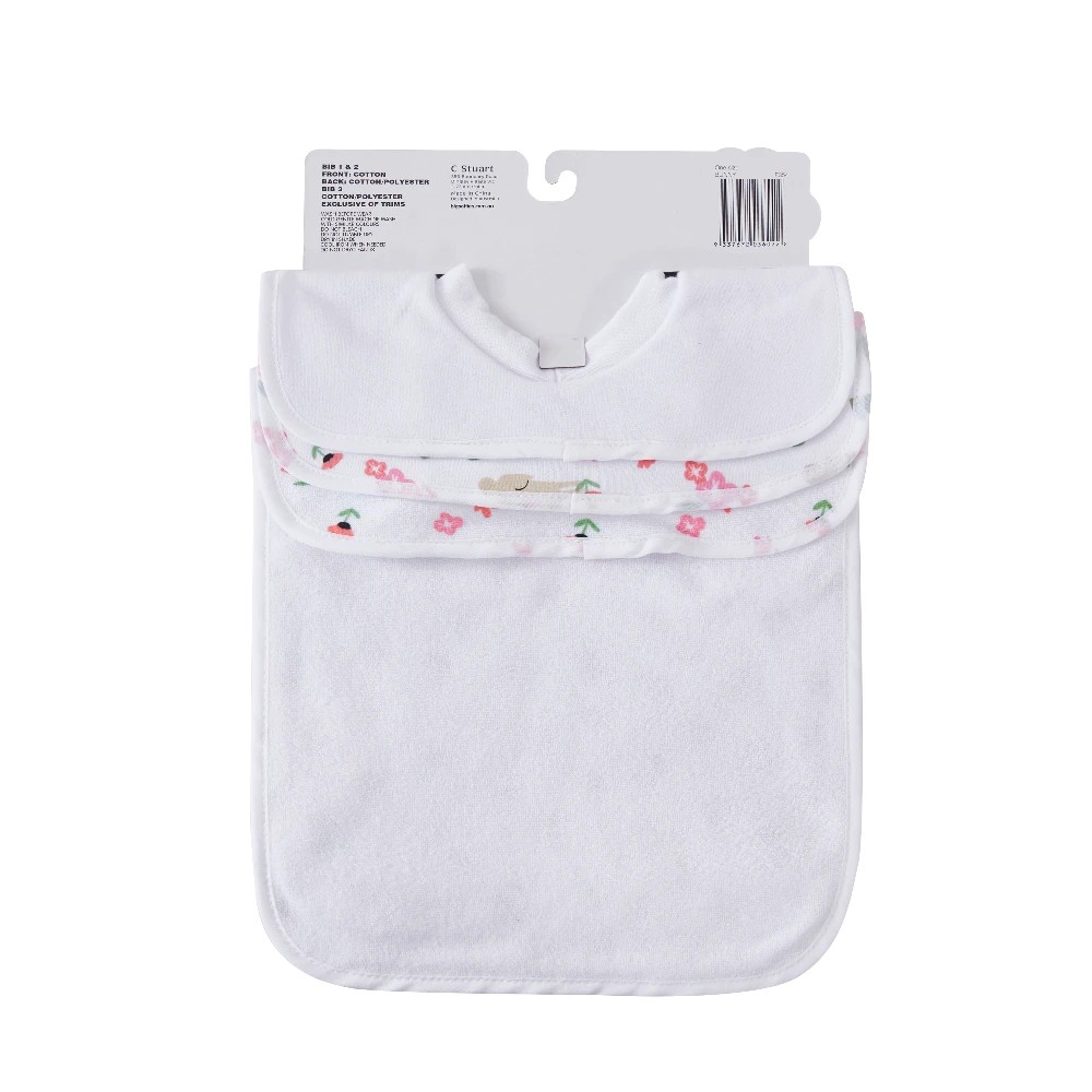 2 Big Softies 3 Pack Popover Bibs, Bunny, 2 of 5