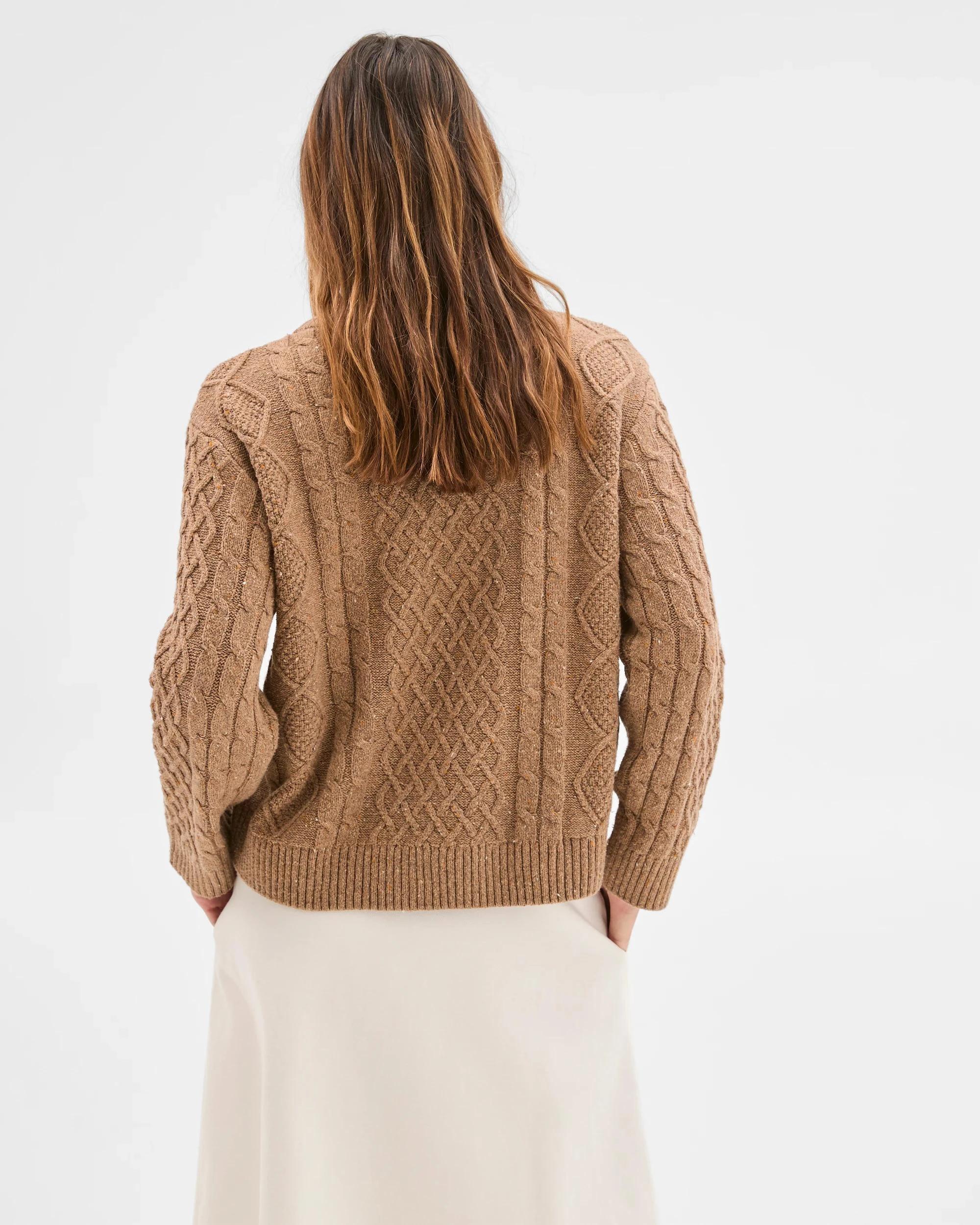 7 Target Woman Australian Cotton Blend Cable Knit Sweater PARTRIDGE, 7 of 9