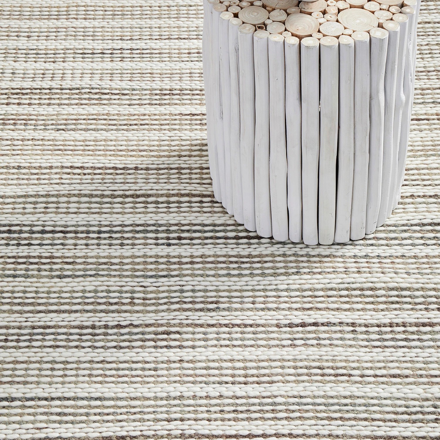 5 Common Ground Rugs Nordica 315 225x155cm - Medium Handmade Wool Floor Rug - Off White - Silver, 5 of 9