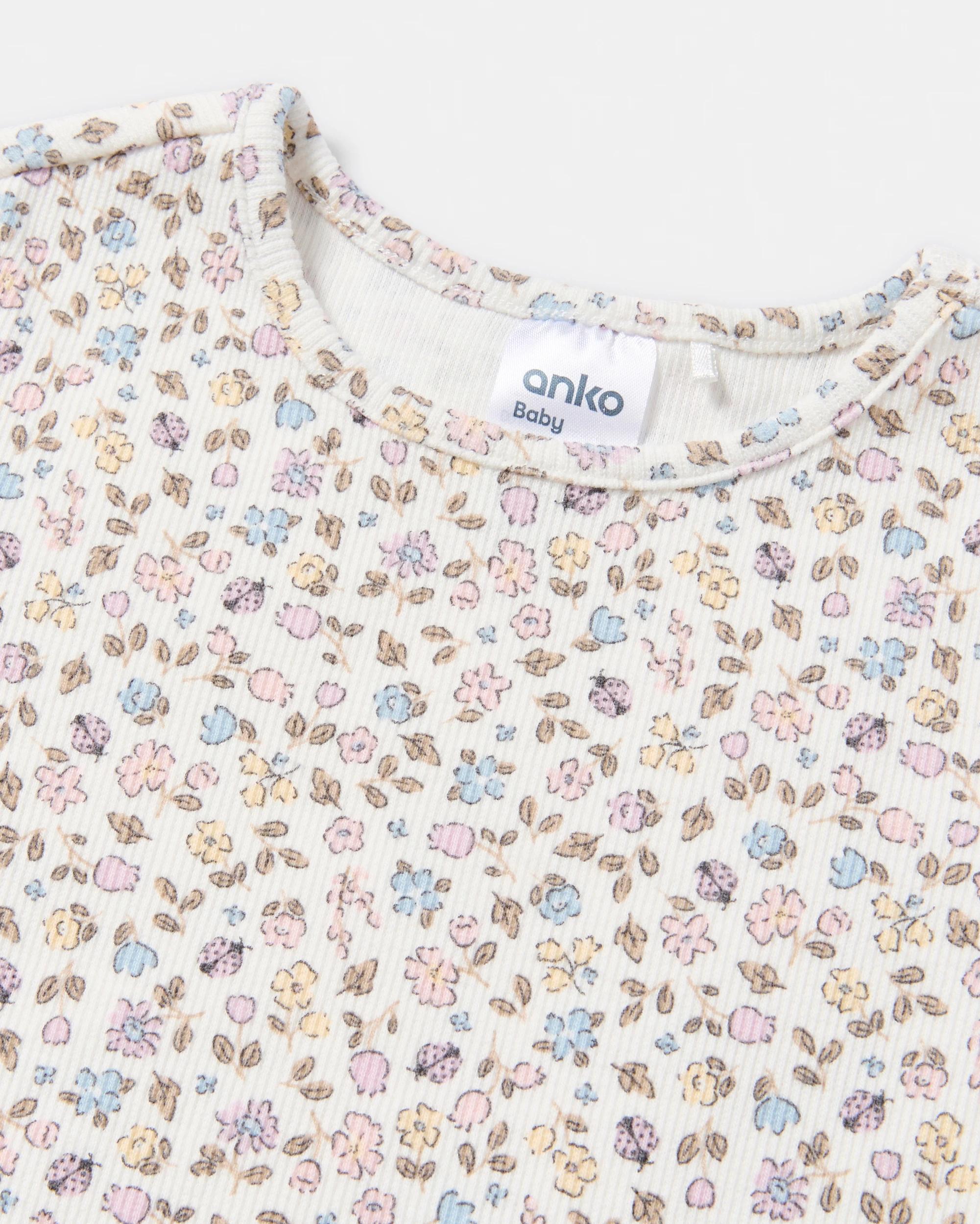 8 3 Pack Australian Cotton Short Sleeve Ribbed T-shirt Pink Lbug, 8 of 8