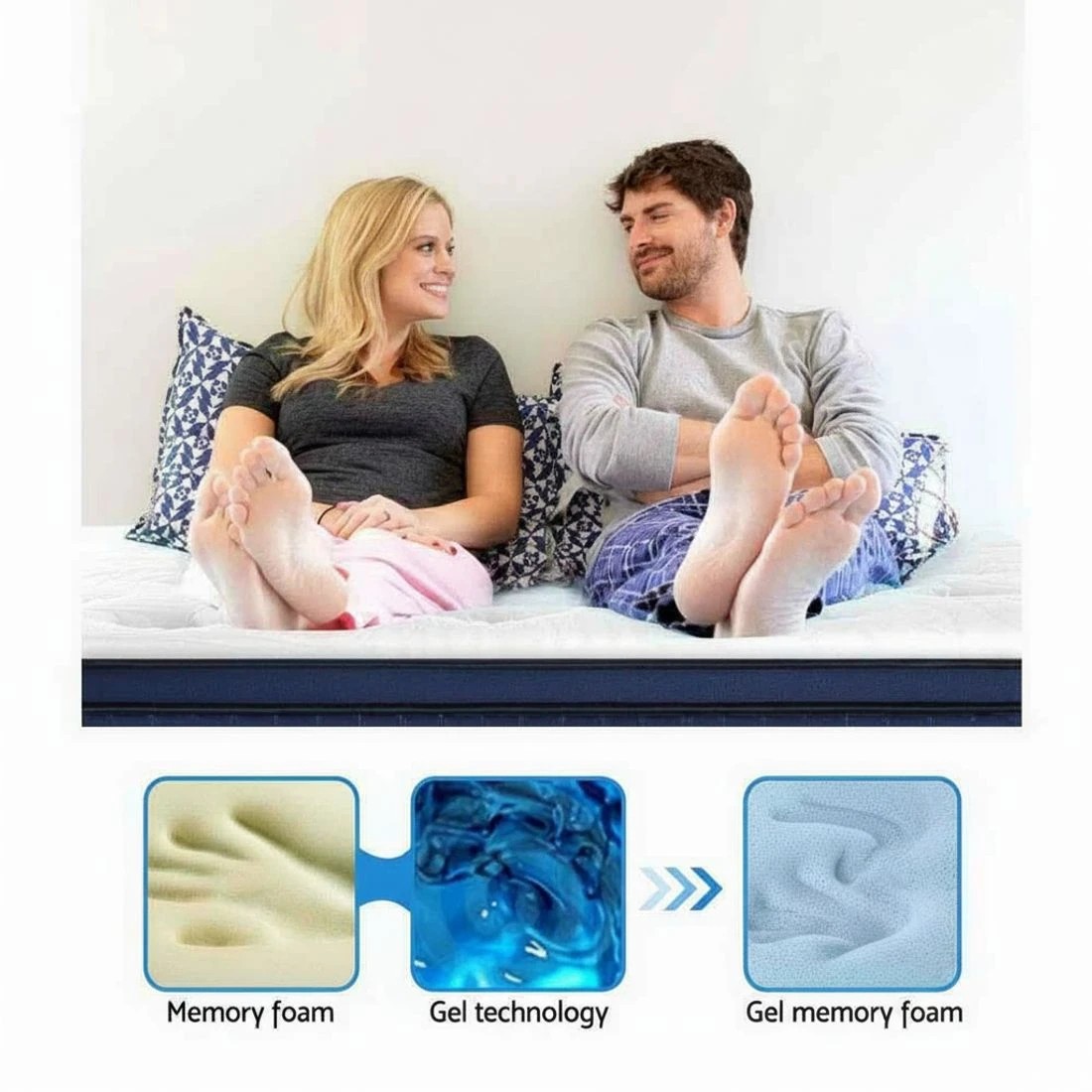 5 Giselle Bedding 34cm Mattress Cool Gel Memory Foam 7 Zone King - King Bed - Multi, 5 of 8