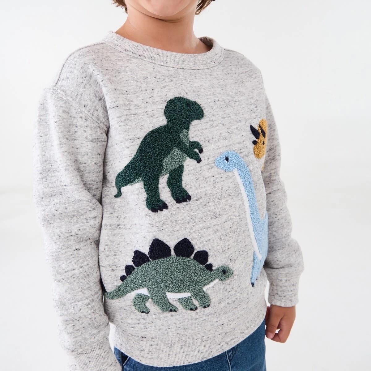 4 Boucle Crew Neck Sweatshirt Mrl Dino, 4 of 9