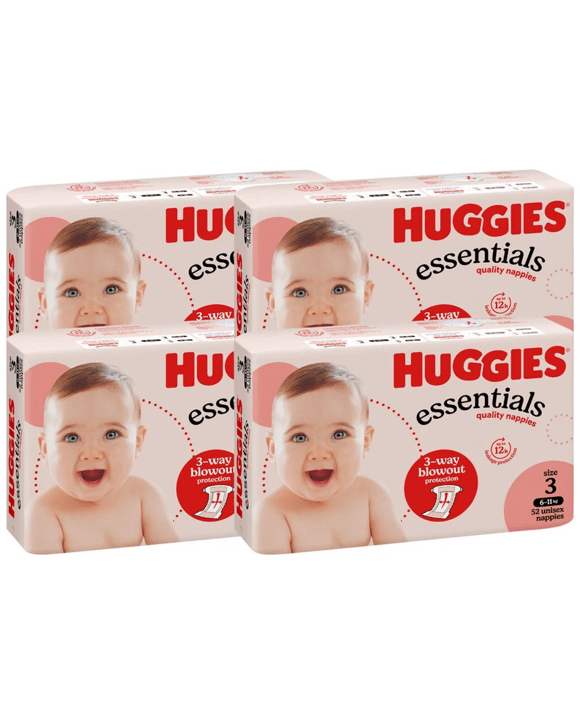 Huggies Essentials Nappies Crawler 208 Pack