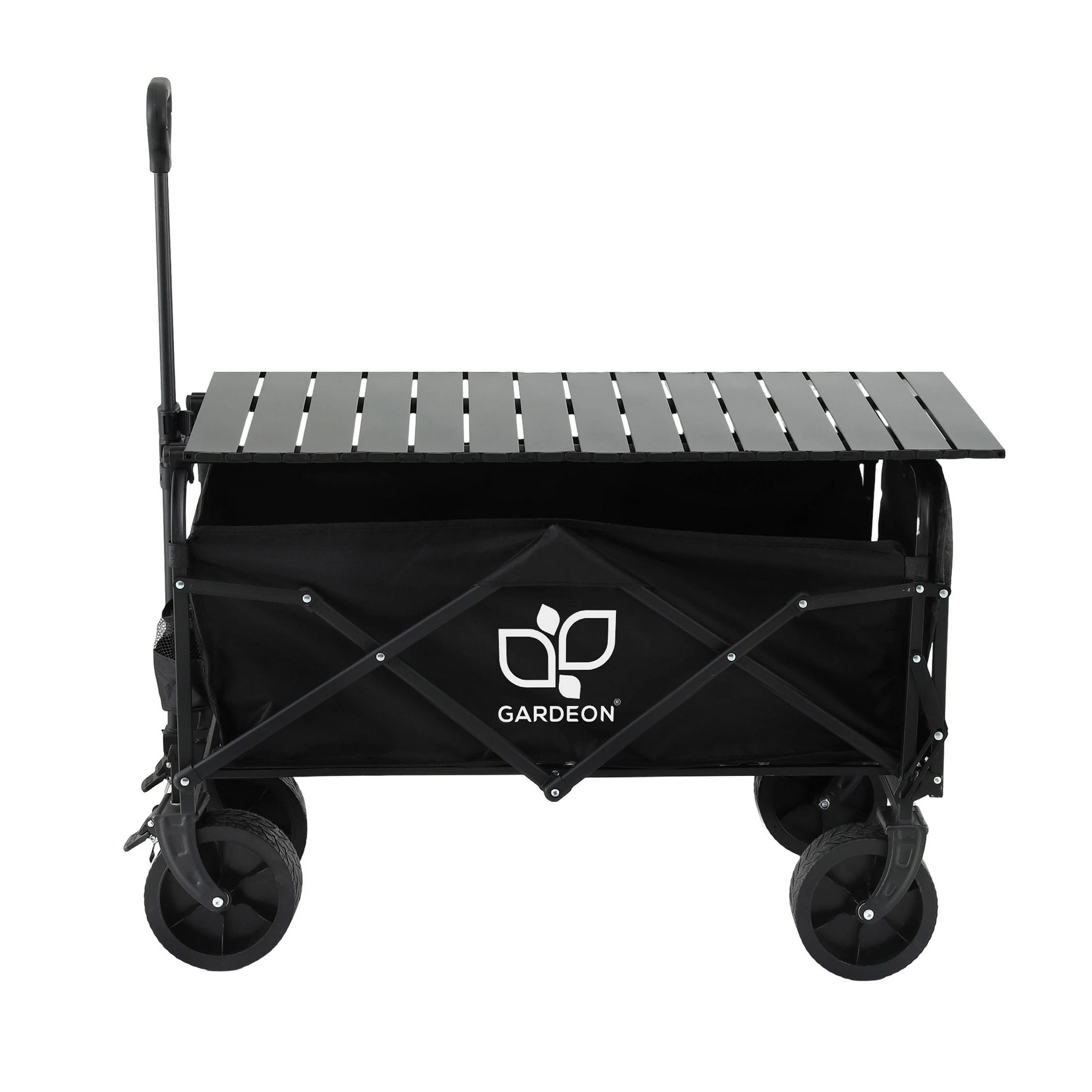 3 Gardeon Folding Camping Wagon Heavy Duty Utility Cart with Tailgate Table 150L - Black, 3 of 9