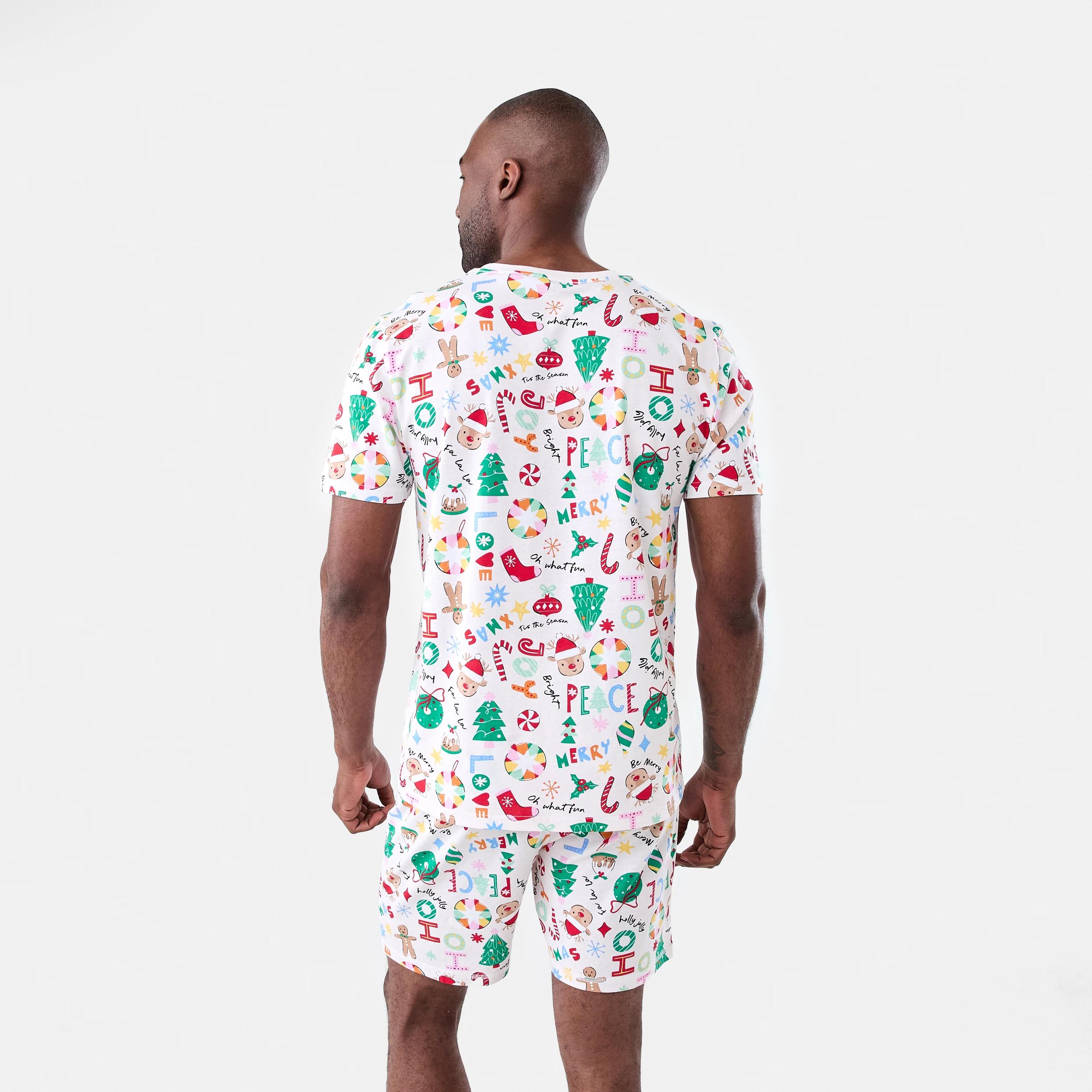 3 Crafty Christmas Knit Shorts Wishing Tree Family Matching Pyjama Set MENS CRAFTY XMAS, 3 of 7