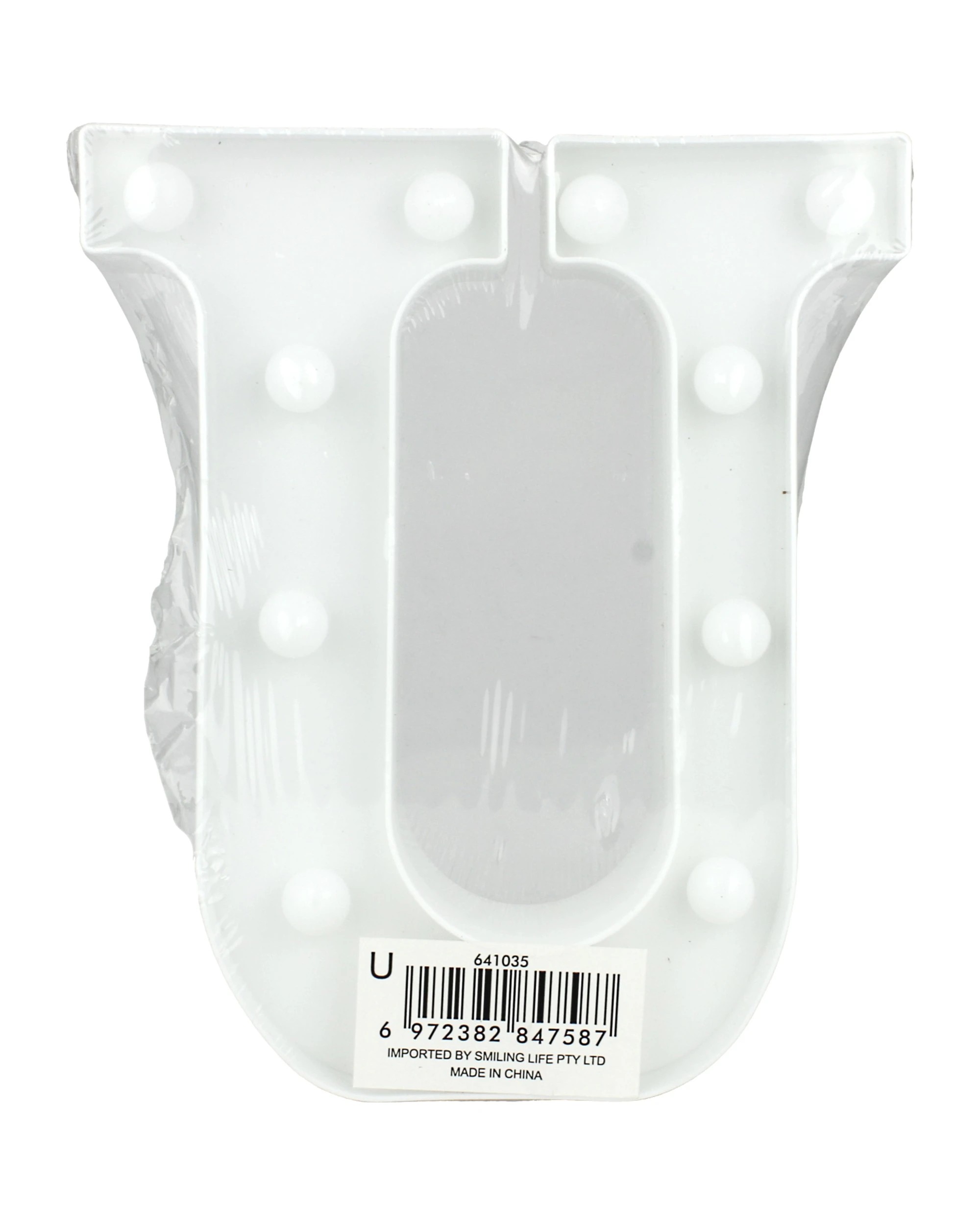 3 Partyrama LED Light Up Letter U White, 3 of 3