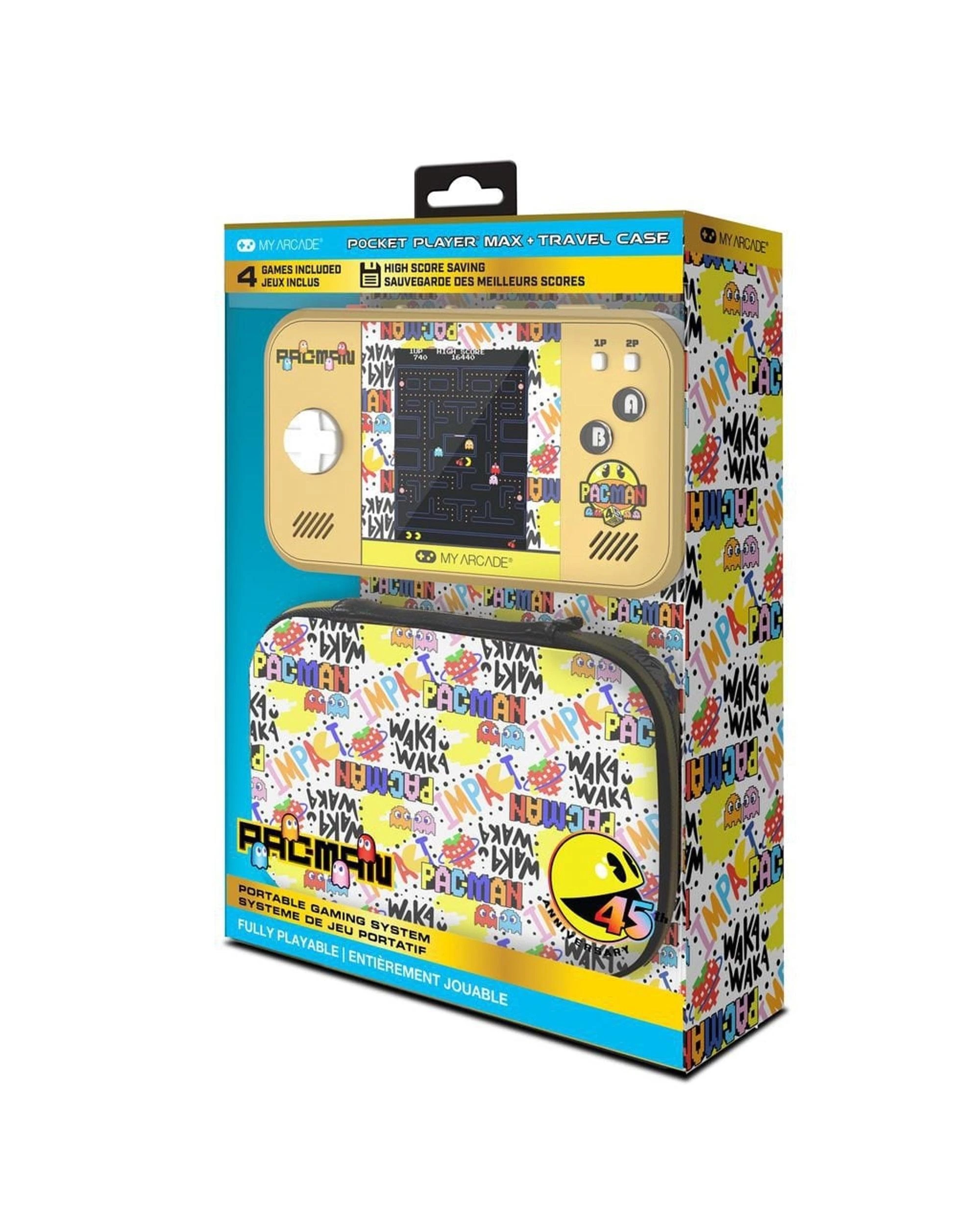1 MyArcade Pocket Player Max Pac-Man 45th Anniversary Portable Gaming System, 1 of 2