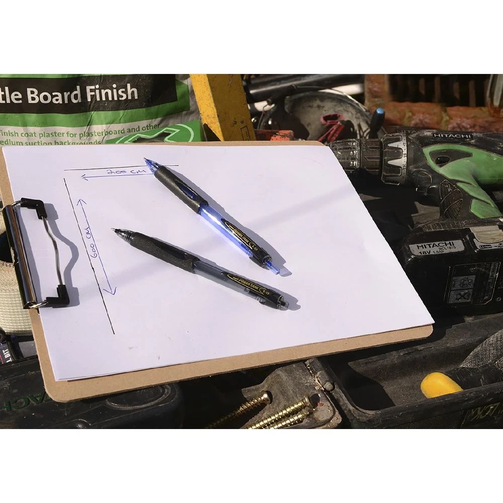 4 Uni Power Tank Retractable Ballpoint Pens Black 4 Pack, 4 of 4