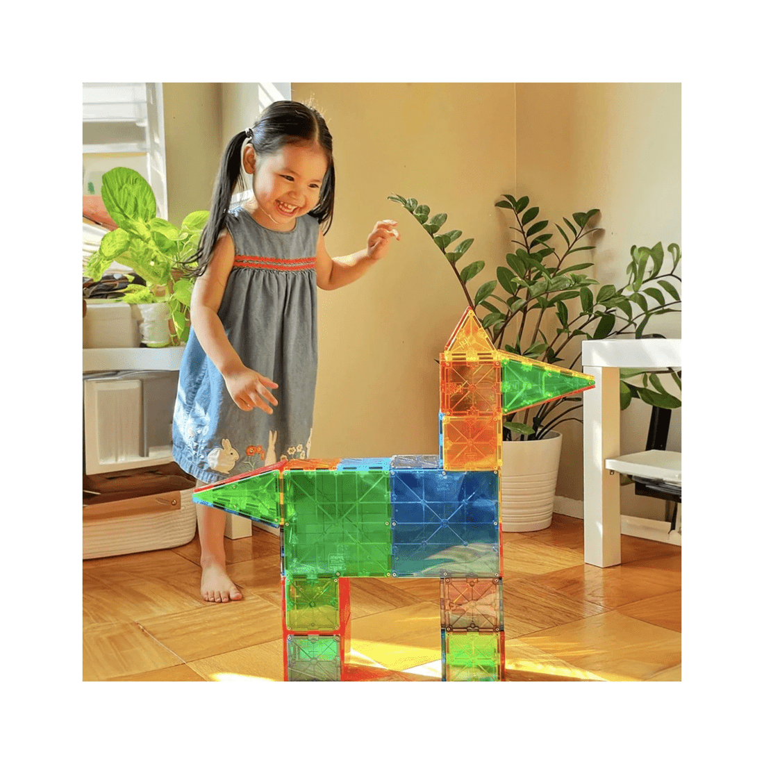 3 Magna-tiles Classic 100 Piece Magnetic Construction Toy Set 3 Years Plus. - Multi, 3 of 3