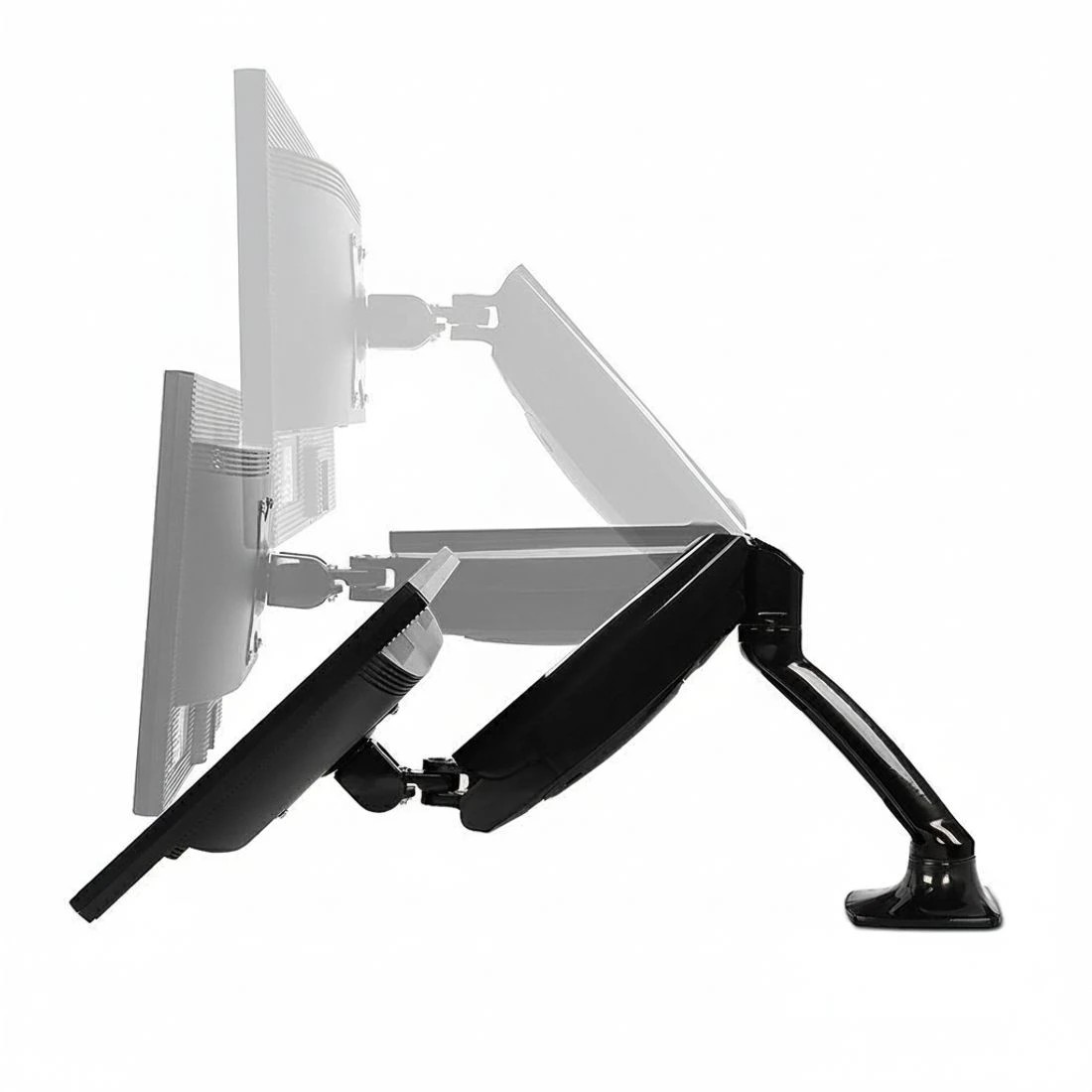 9 Artiss Monitor Arm Gas Spring Dual Desk Mount Screen Holder - Black, 9 of 9