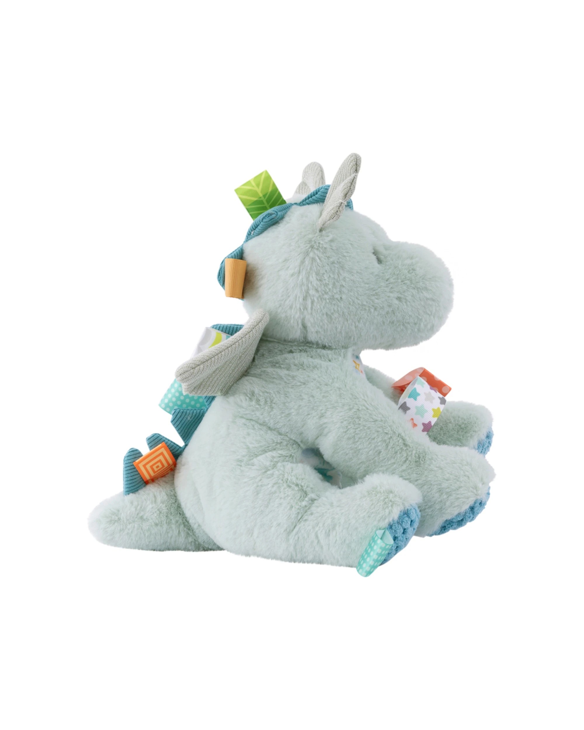 4 Mary Meyer Taggies Drax Dragon Soft Plush Kids Toy 30cm - Blue, 4 of 7