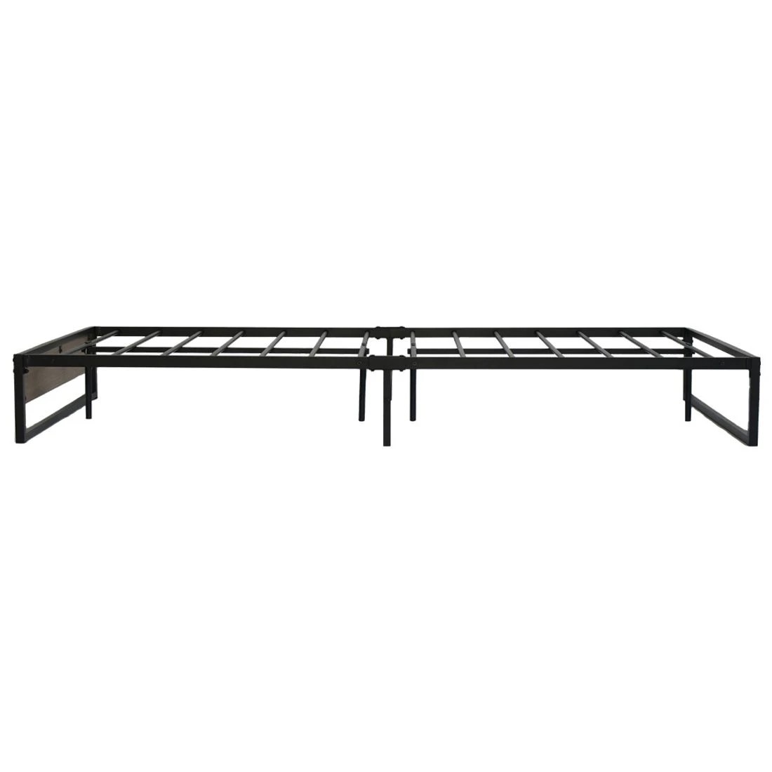4 Artiss Bed Frame Metal Frame Bed Base OSLO - Black, 4 of 7