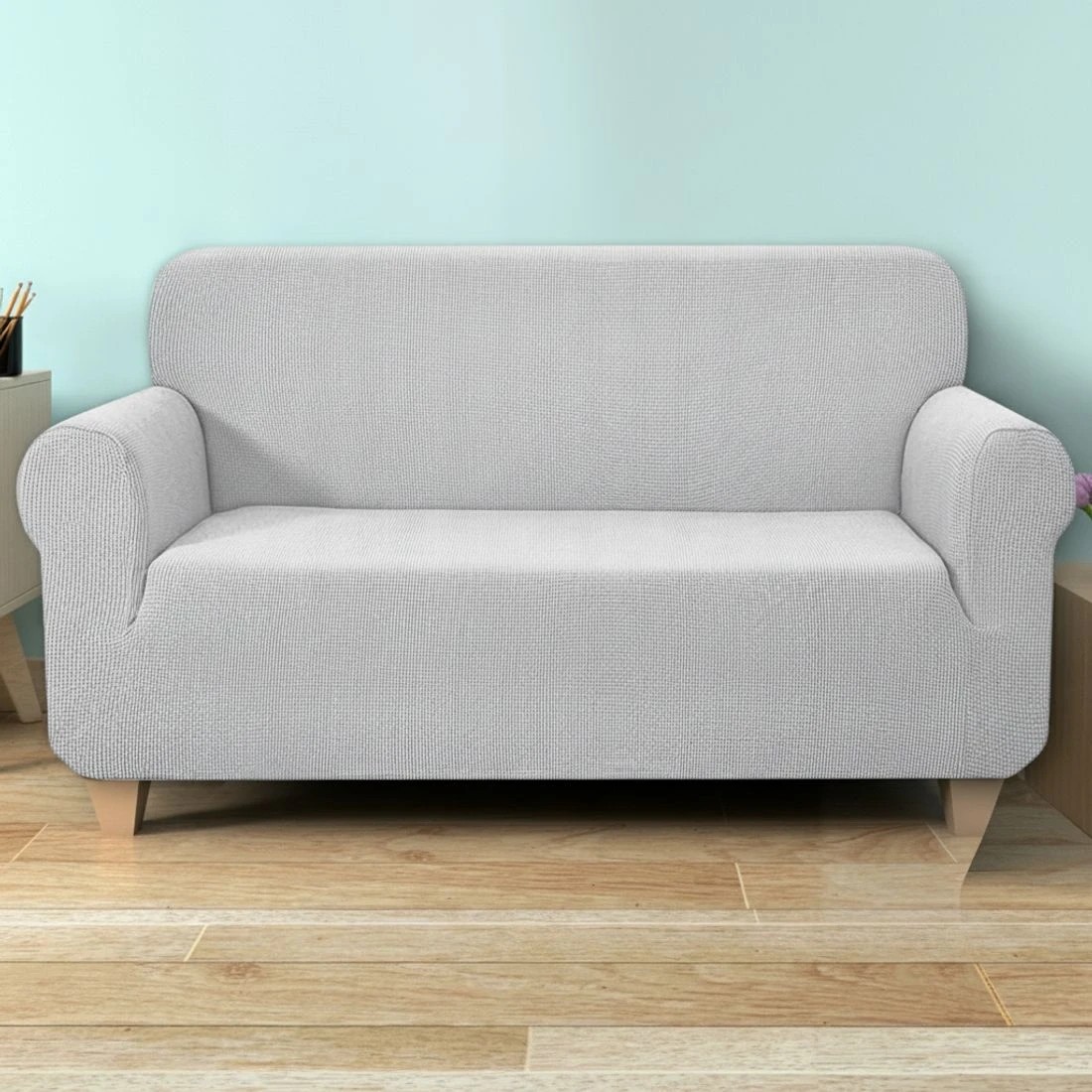 7 Artiss Sofa Cover Couch Covers 3 Seater High Stretch - Grey, 7 of 7