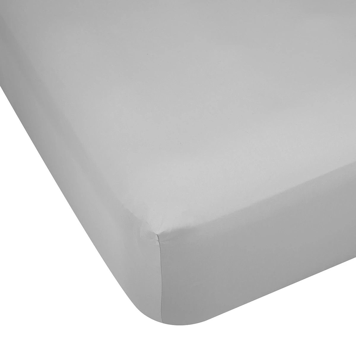 1 500 Thread Count Australian Grown Cotton Fitted Sheet - Double Bed, Silver, 1 of 4
