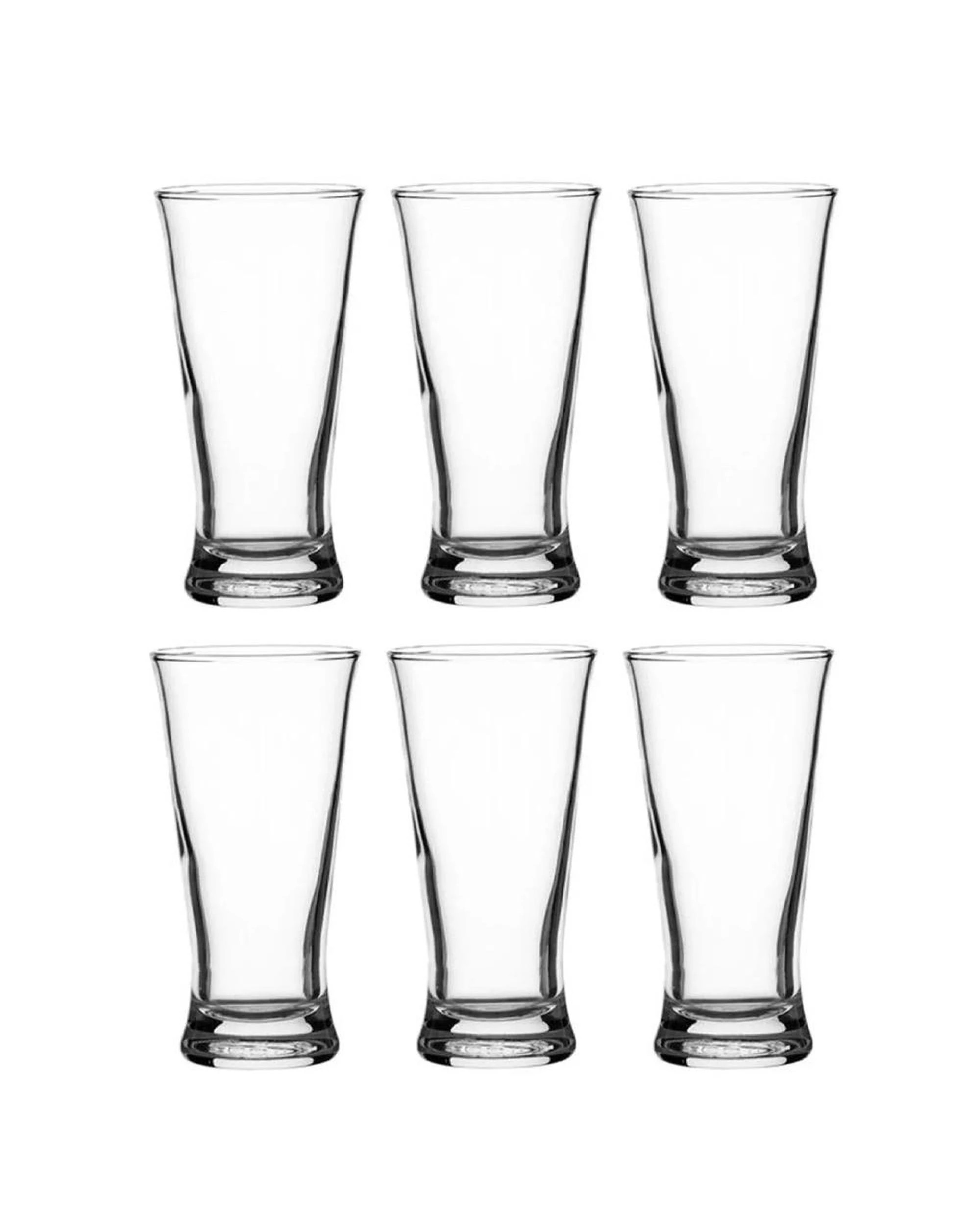 1 Crown Pilsner Beer Glasses 200ml  Set of 6 - Clear, 1 of 3