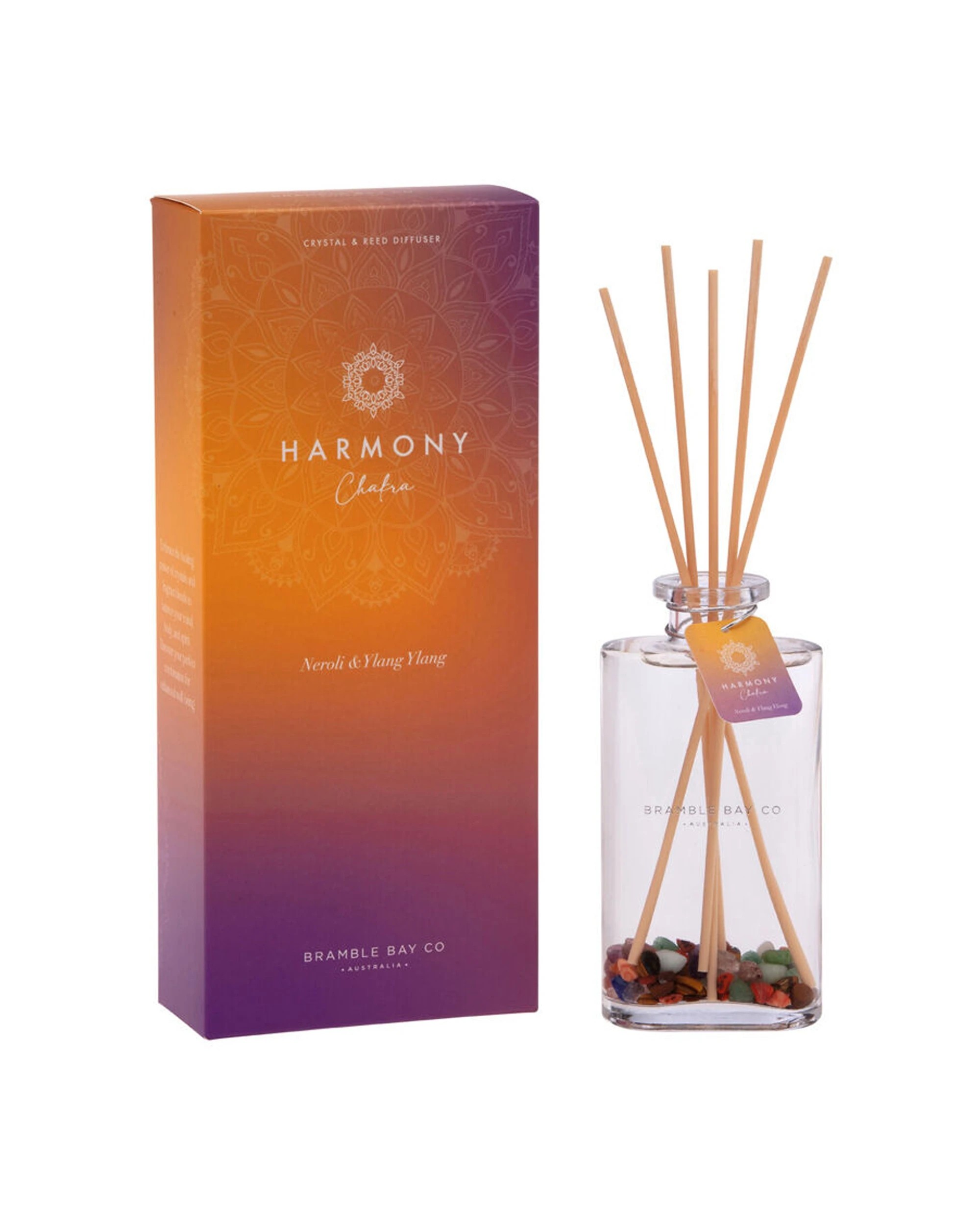 1 Bramble Bay Diffuser Crystal Boho Harmony Chakra Neroli & Ylang Scented Home Fragrance 150ml - Clear, 1 of 3