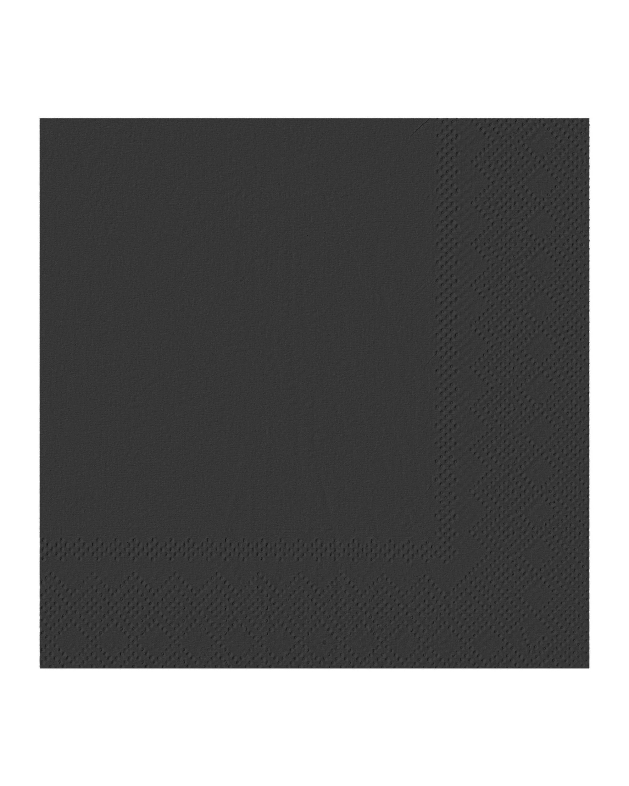1 Meteor Midnight Small Napkins Serviettes Pack of 20 - Black, 1 of 1
