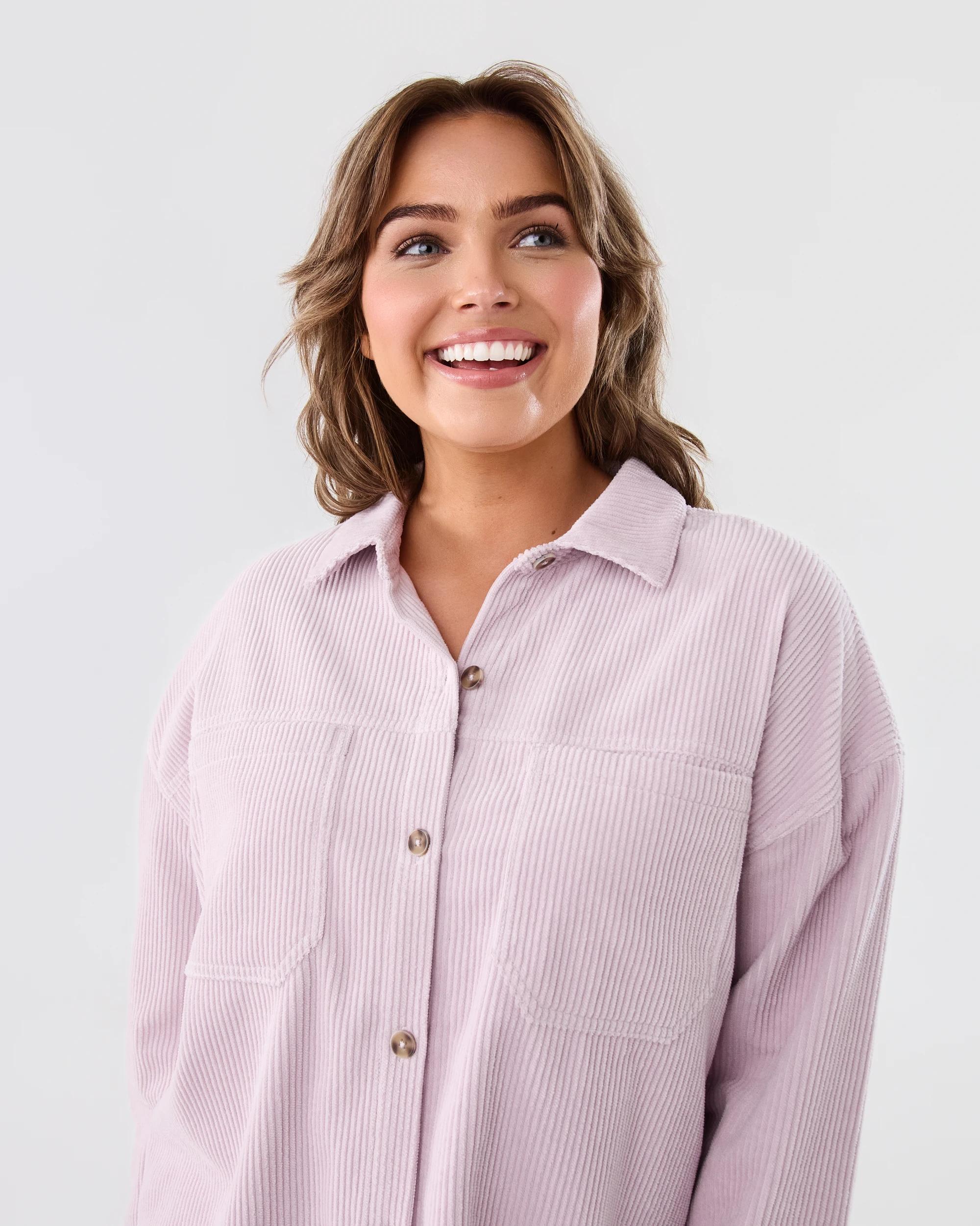 4 Long Sleeve Corduroy Shirt Soft Prpl, 4 of 8