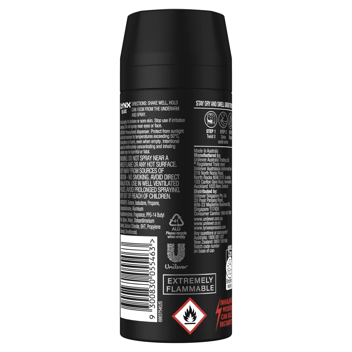 2 LYNX Black Antiperspirant Aerosol 165ml, 2 of 9