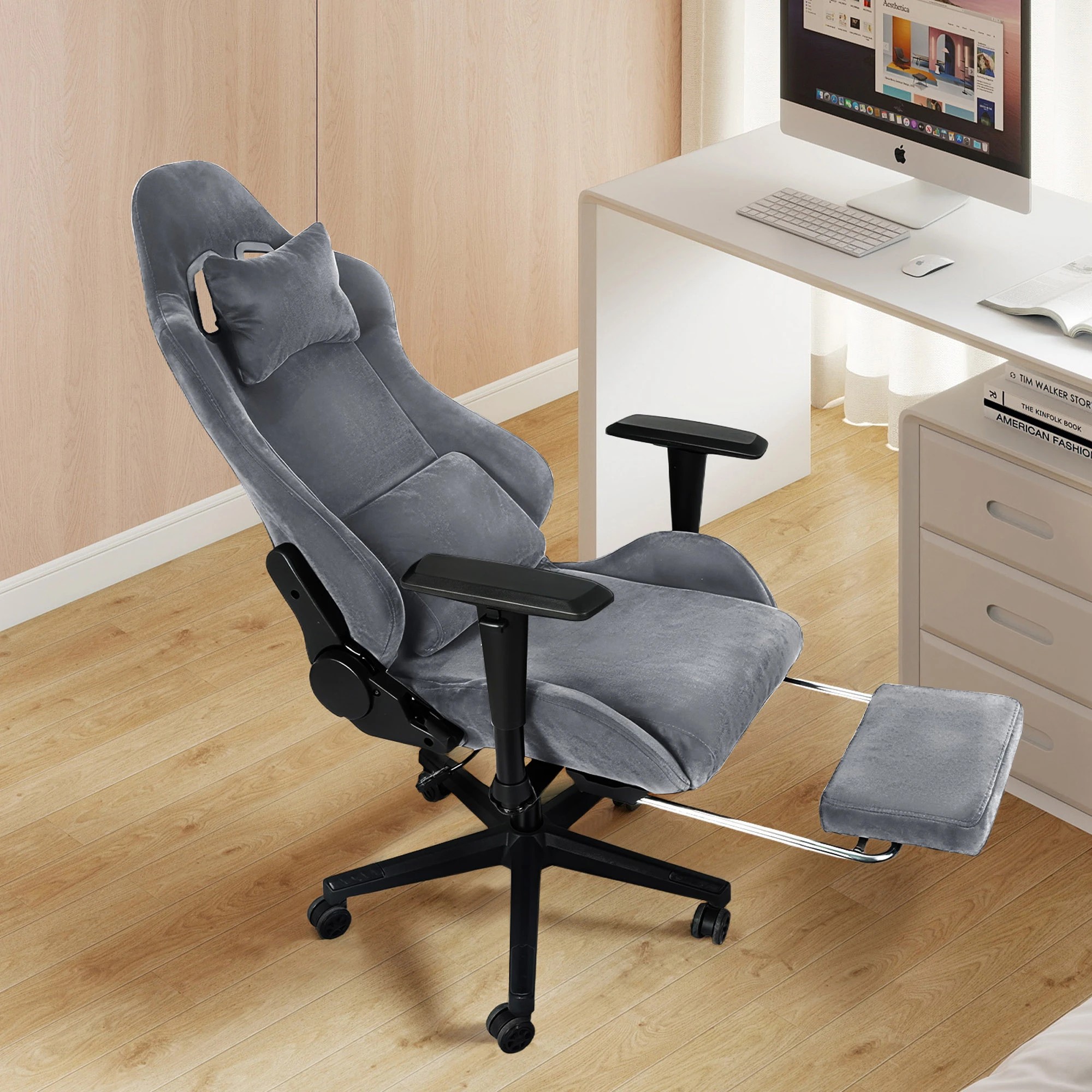 7 Levede Office Chair Ergonomic - Grey, 7 of 9