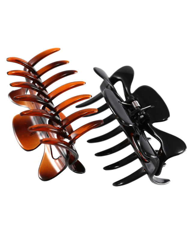 OXX Haircare 2 Pack Black and Brown Large Claw G