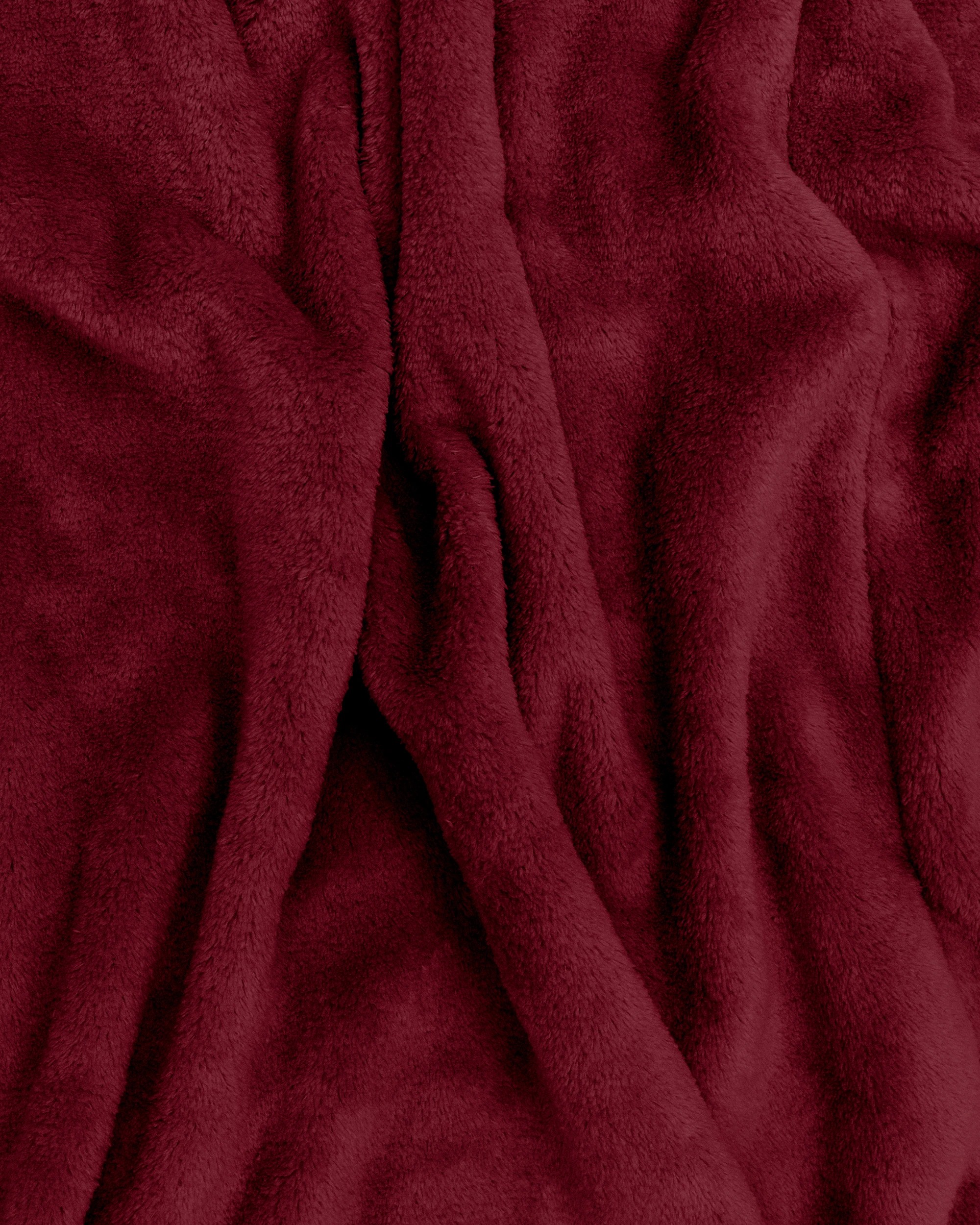 5 Bambury Soft Microplush Coral Fleece Bathrobe Dressing Gown Size Medium/Large Merlot - Burgundy, 5 of 5