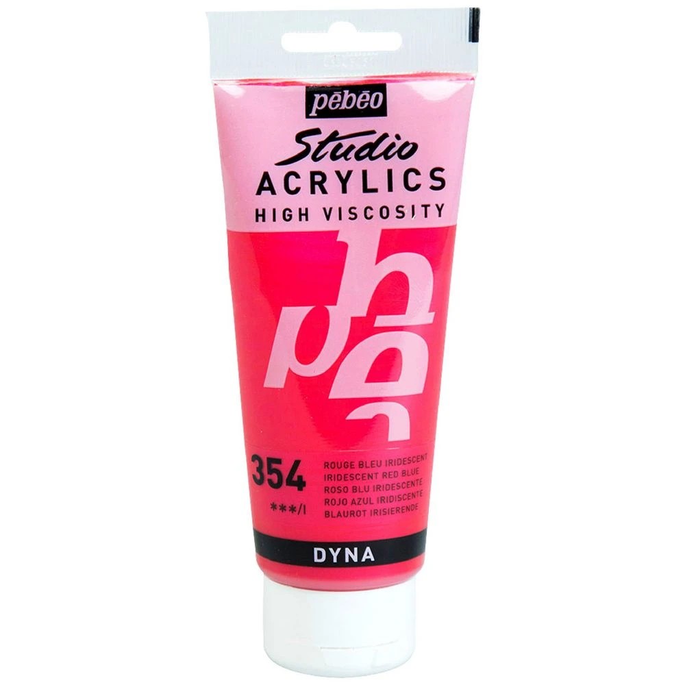 1 Pebeo Studio Acrylic Paint 100mL Red Blue, 1 of 2