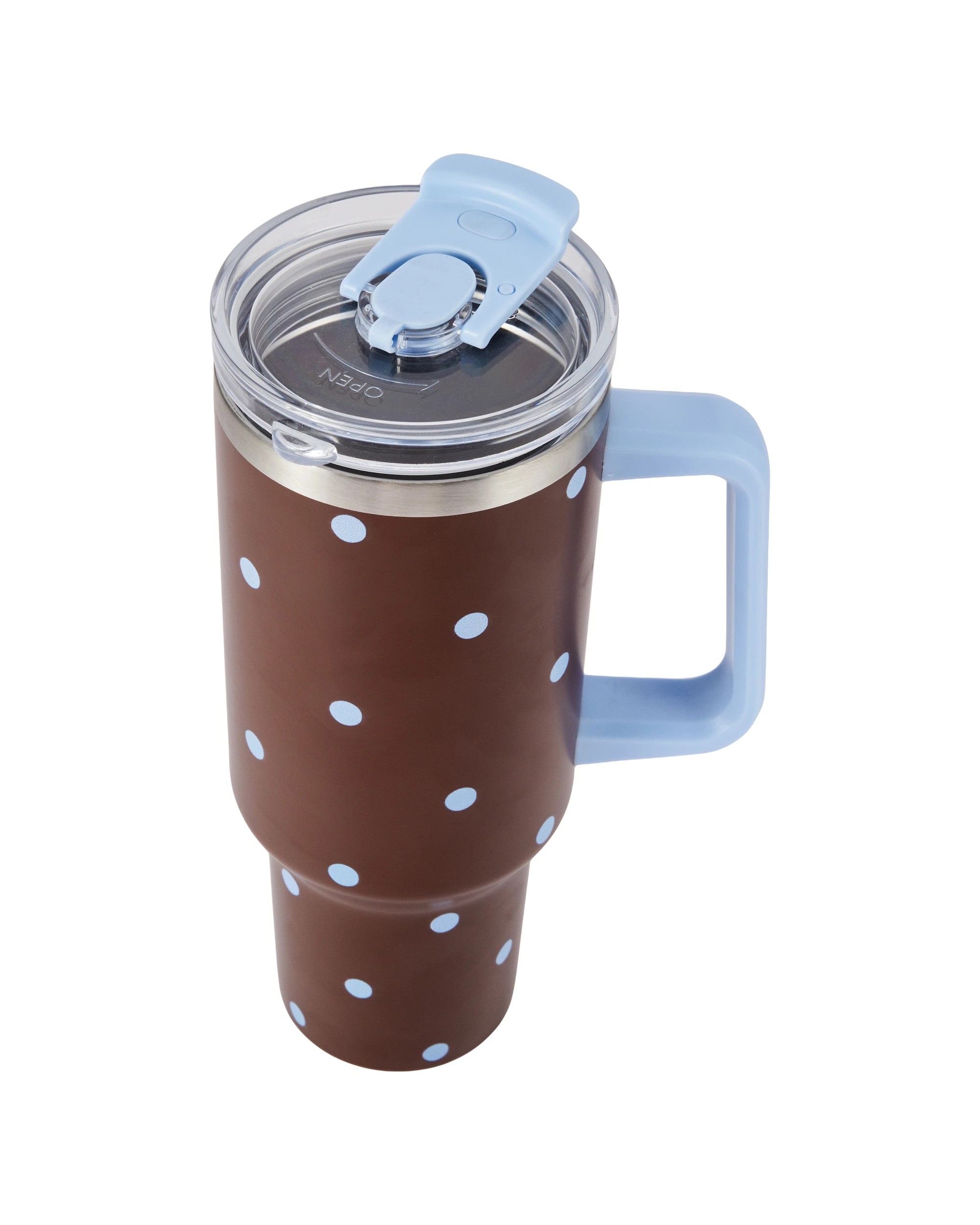 3 1.18L Jumbo Tumbler with Handle - Brown, 3 of 7
