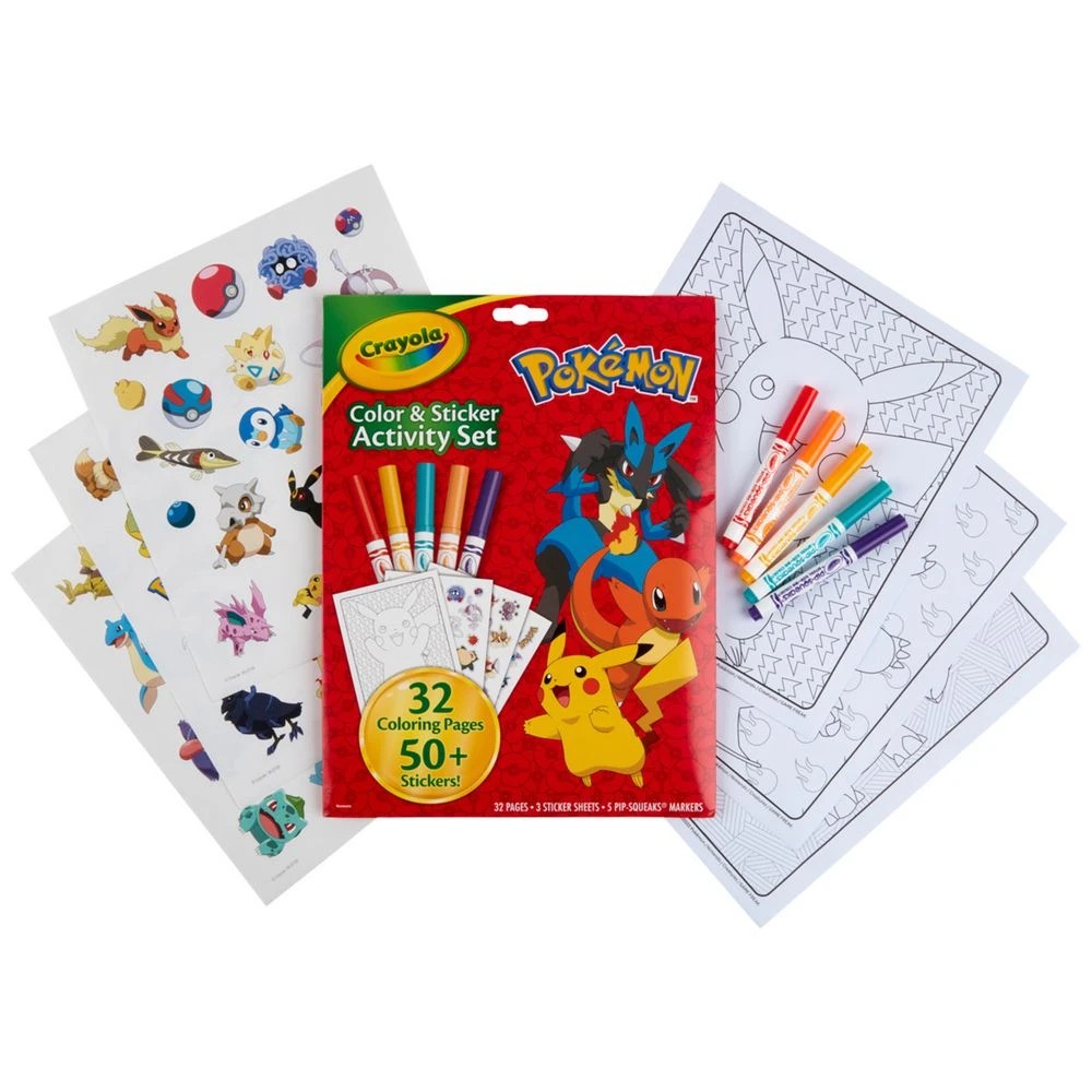 2 Pokémon Colour & Sticker Activity Set 32 Pages, 2 of 7