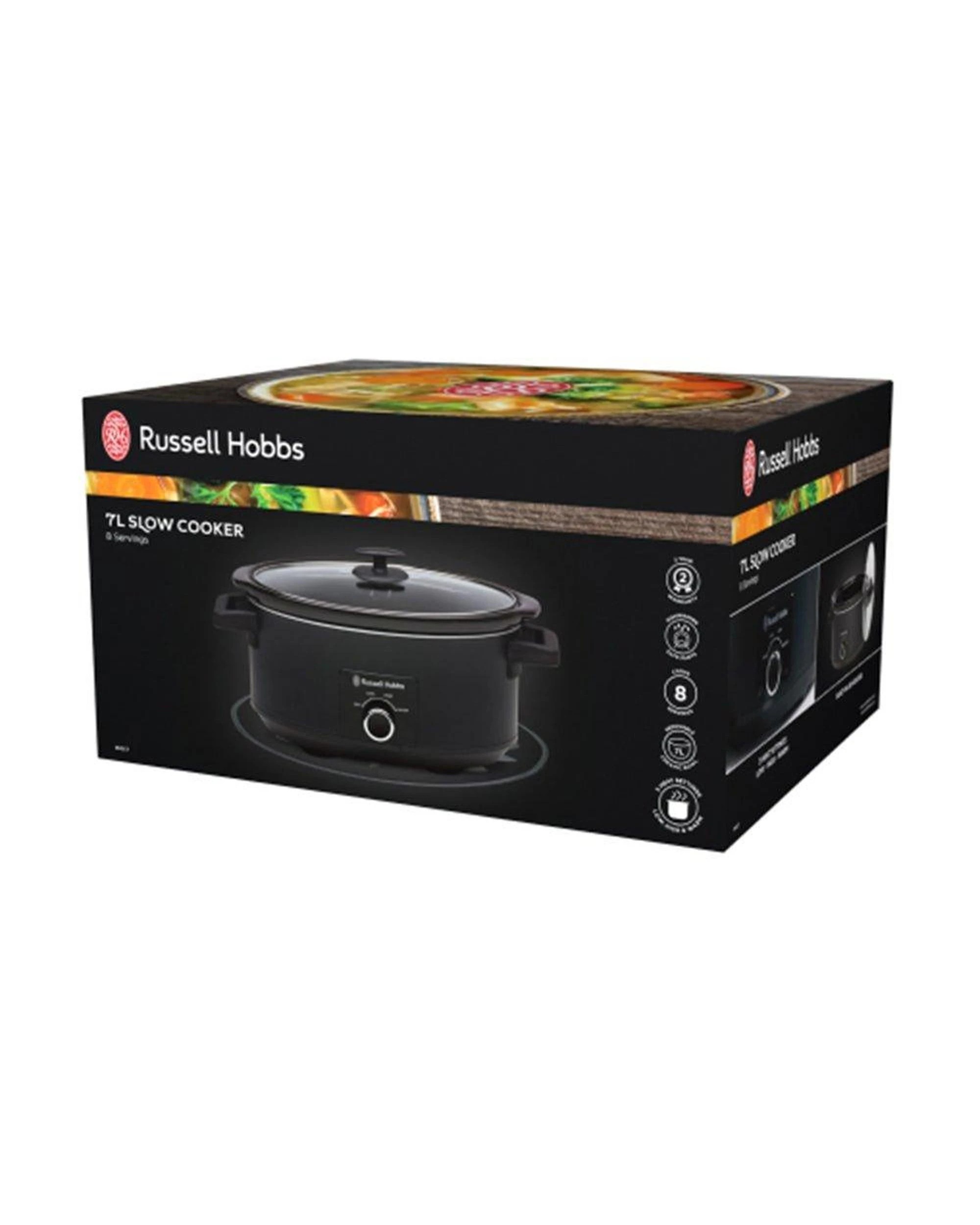 5 Russell Hobbs Rhsc7 7l Electric Slow Cooker Food/kitchen/cooking 320 Watts - Black, 5 of 5