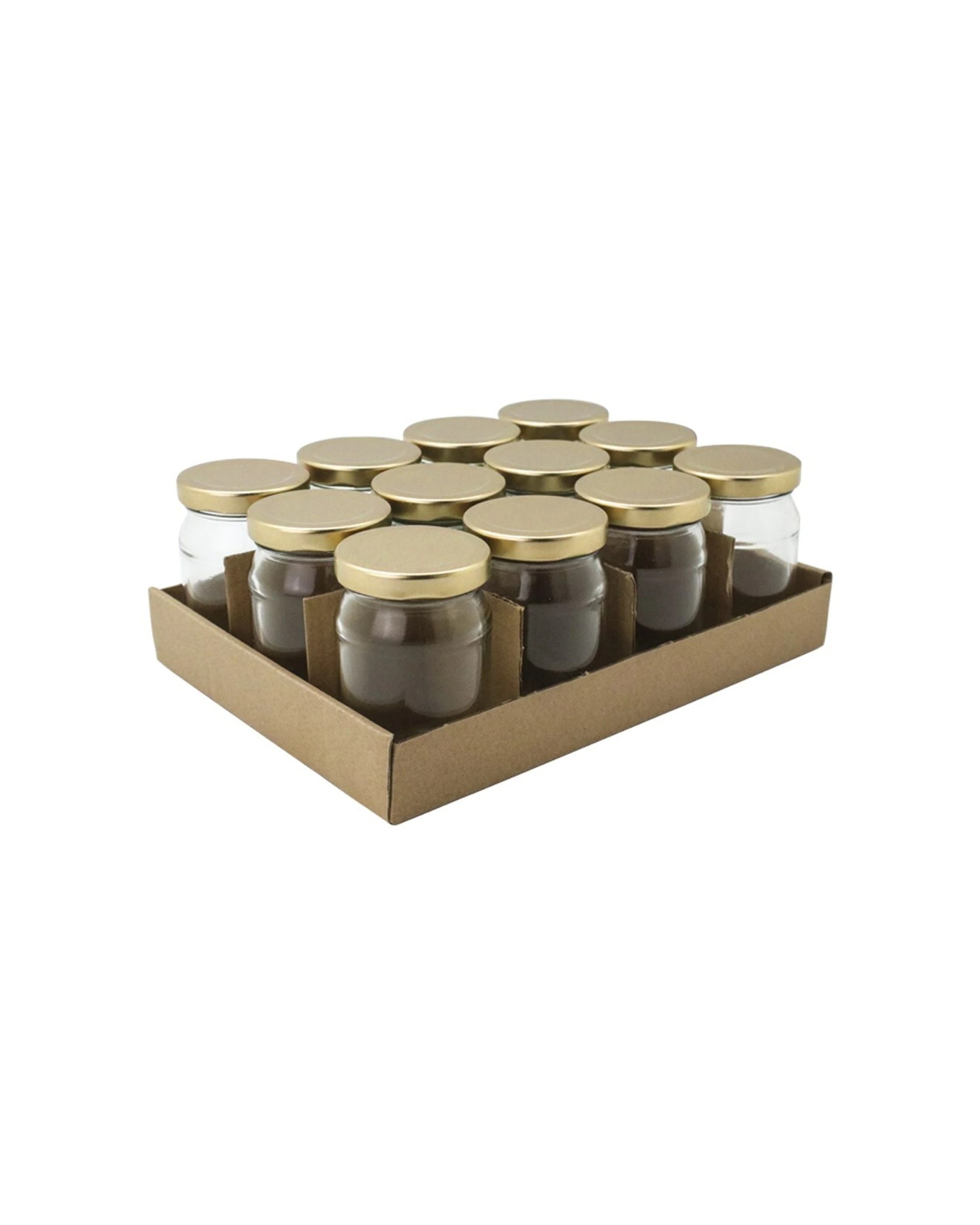 1 12pk Lemon & Lime Verona Glass Jar 150ml Gold Lid Home Kitchen Storage Container
 - Gold, 1 of 3