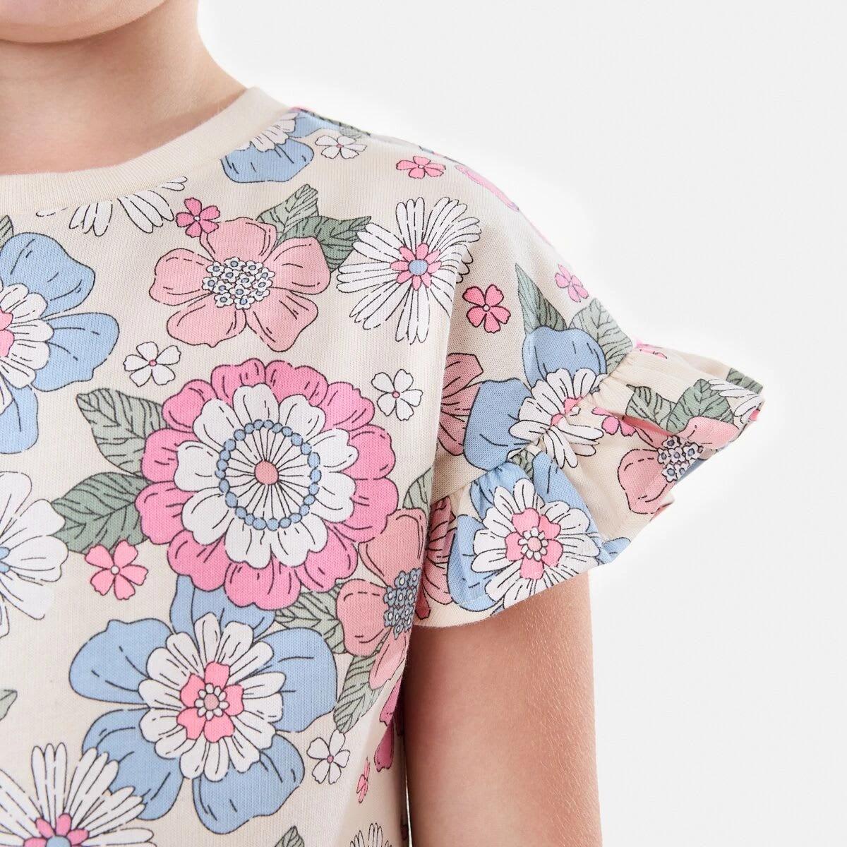 4 Jersey Dress RETRO BLOOMS CHALK, 4 of 7