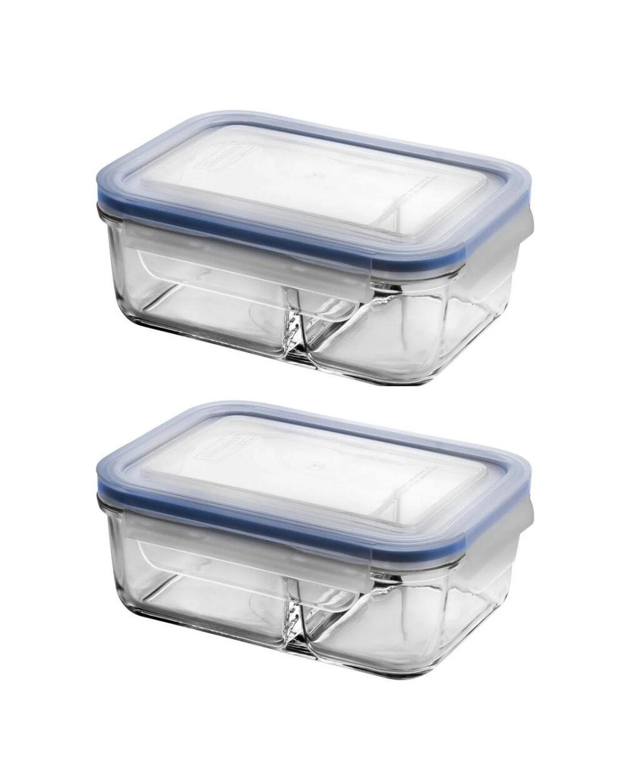 1 Glasslock Duo Tempered Glass Rectangular 670ml Container w Lid  Set of 2, 1 of 3