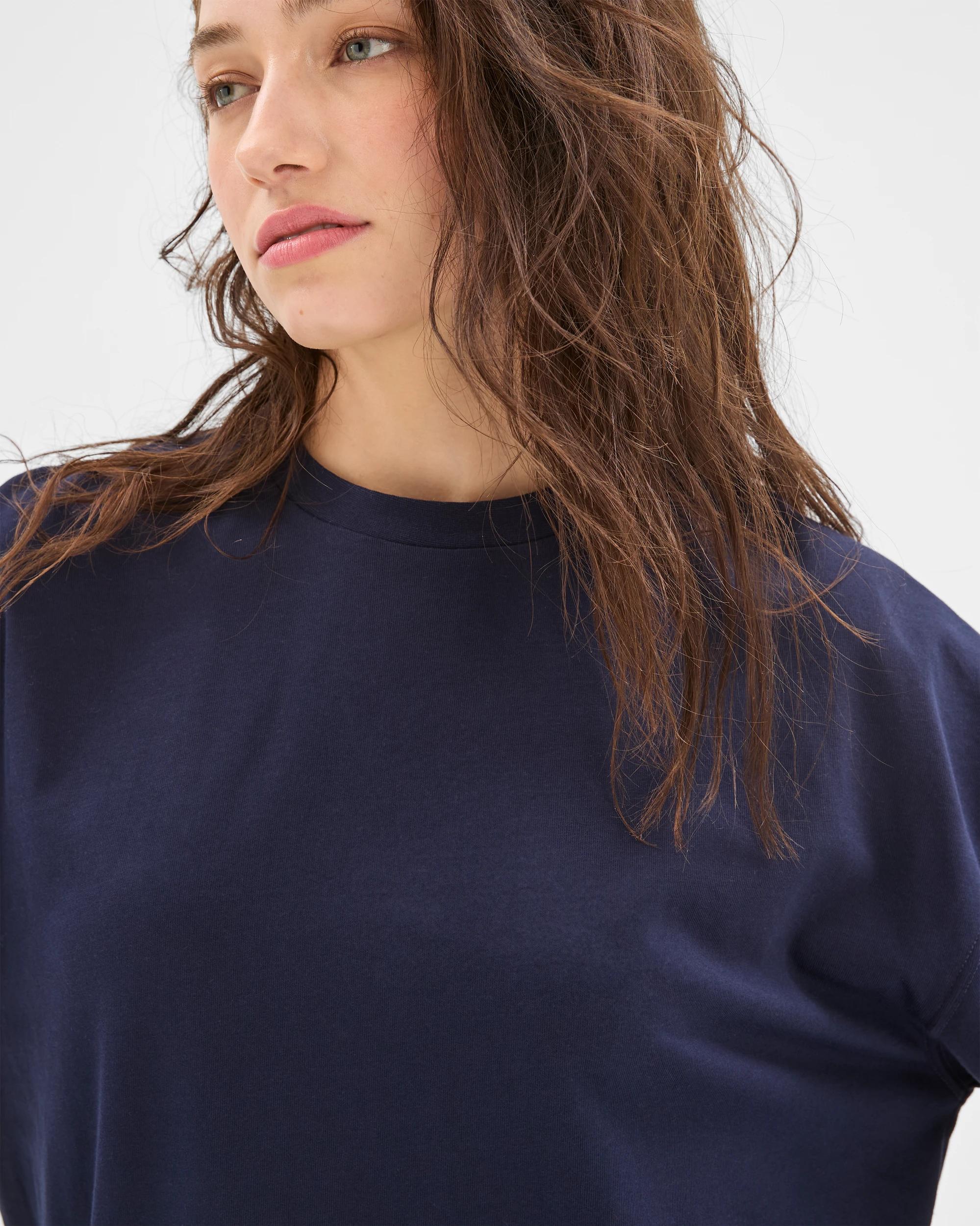 6 Lily Loves Australian Cotton Oversized T-Shirt NAVY, 6 of 7