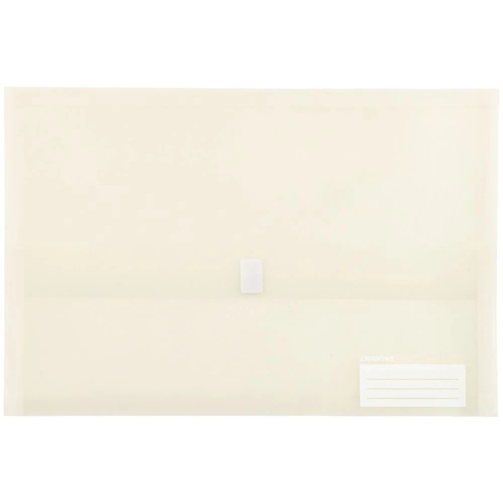 2 J.Burrows Foolscap Document Wallet White, 2 of 3