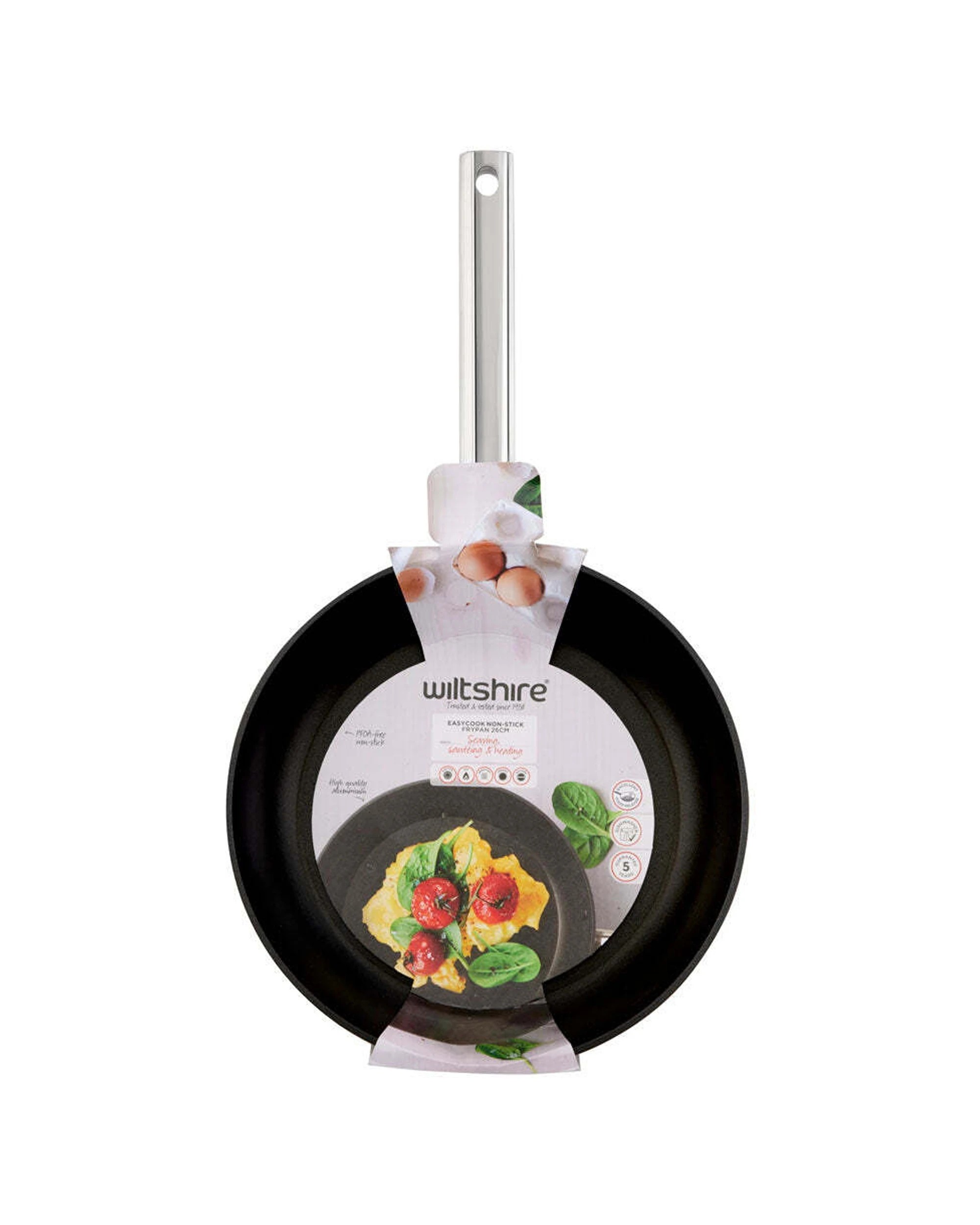 2 Wiltshire Easycook Ceramic Non-Stick Frying Pan 26cm Aluminium Base Cook - Multi, 2 of 3