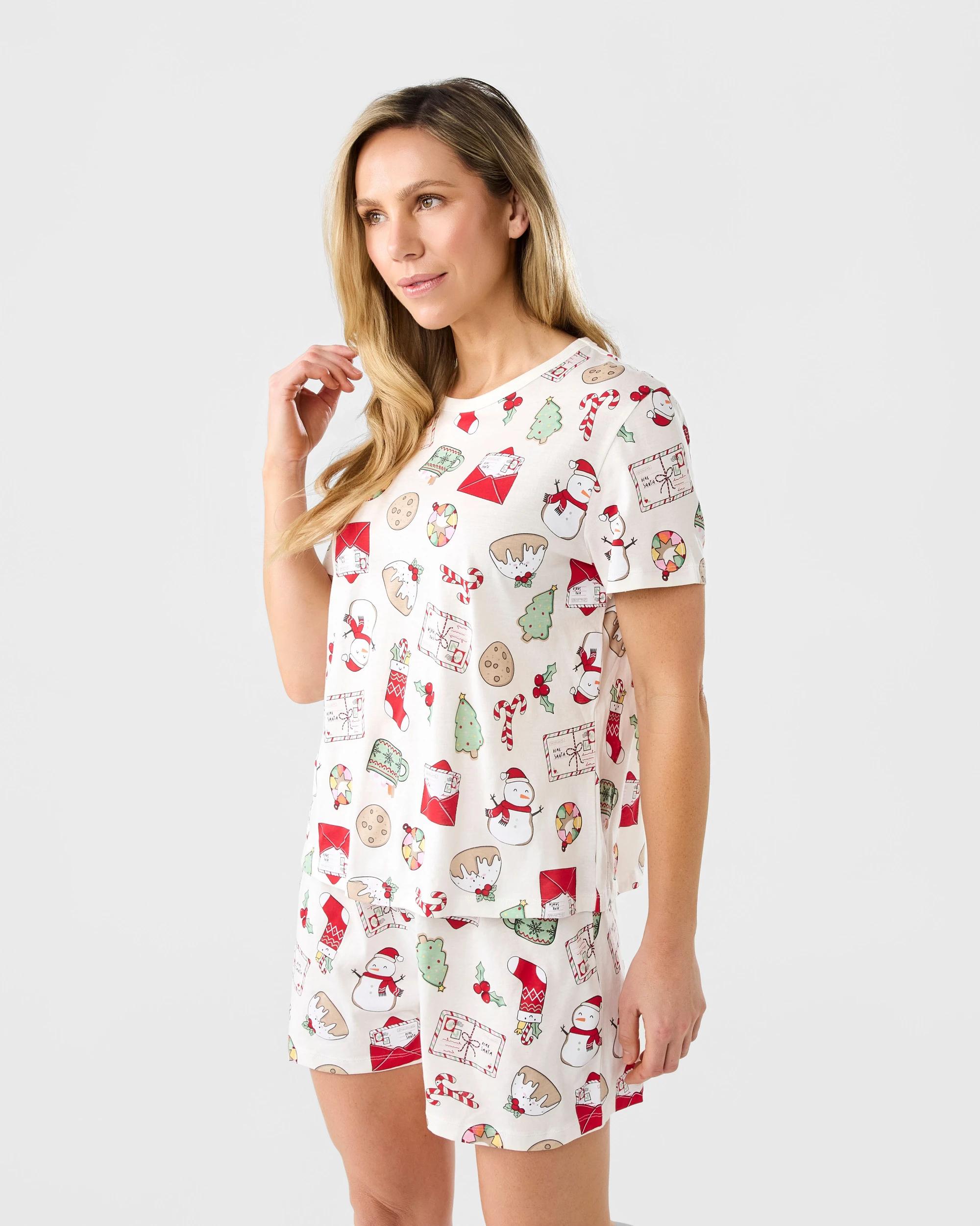 3 Family Matching Christmas Icons Wishing Tree Womens Pyjama Set Xmas Icons, 3 of 9