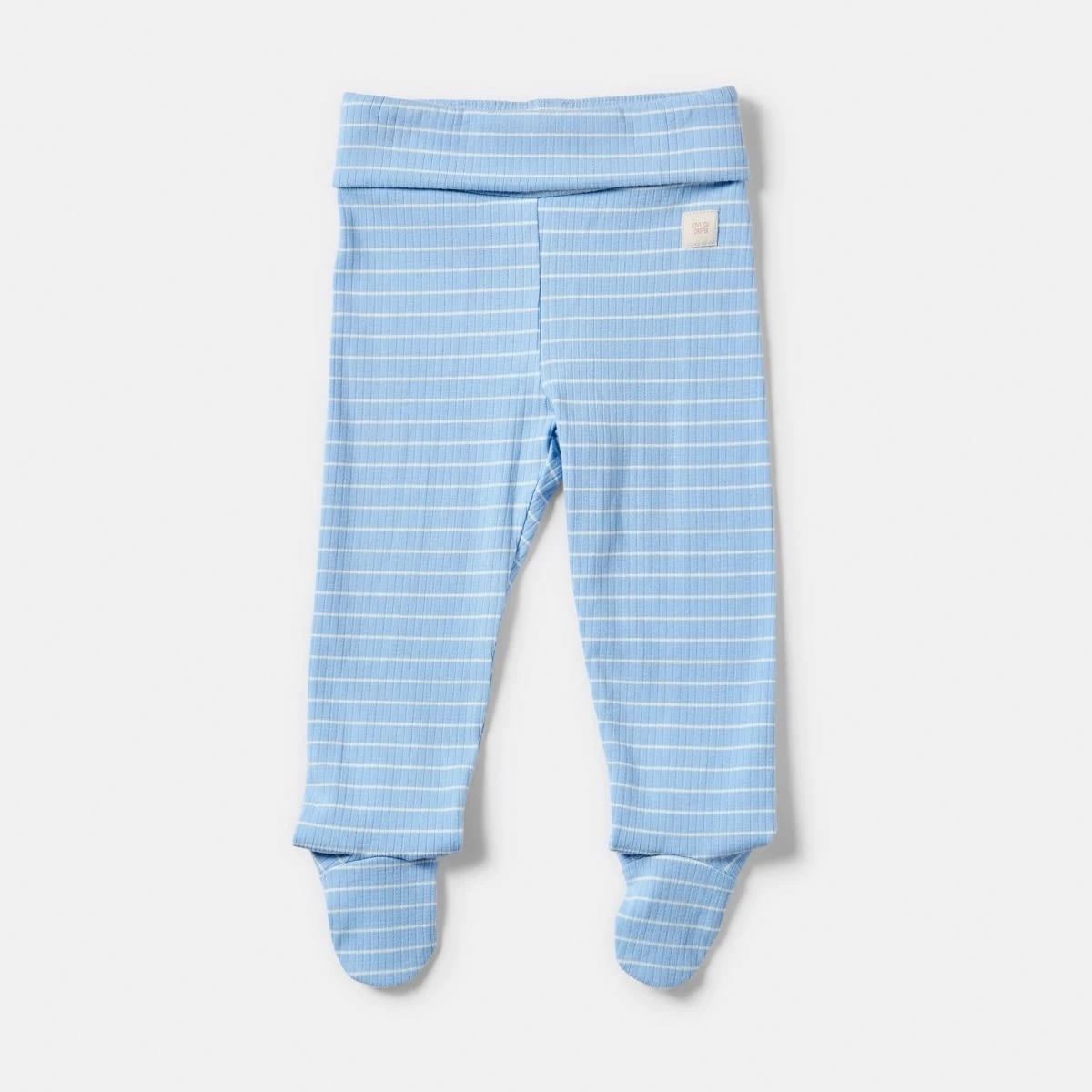 4 2 Piece Long Sleeve Wrap Newborn Set BLUE STRIPES, 4 of 6