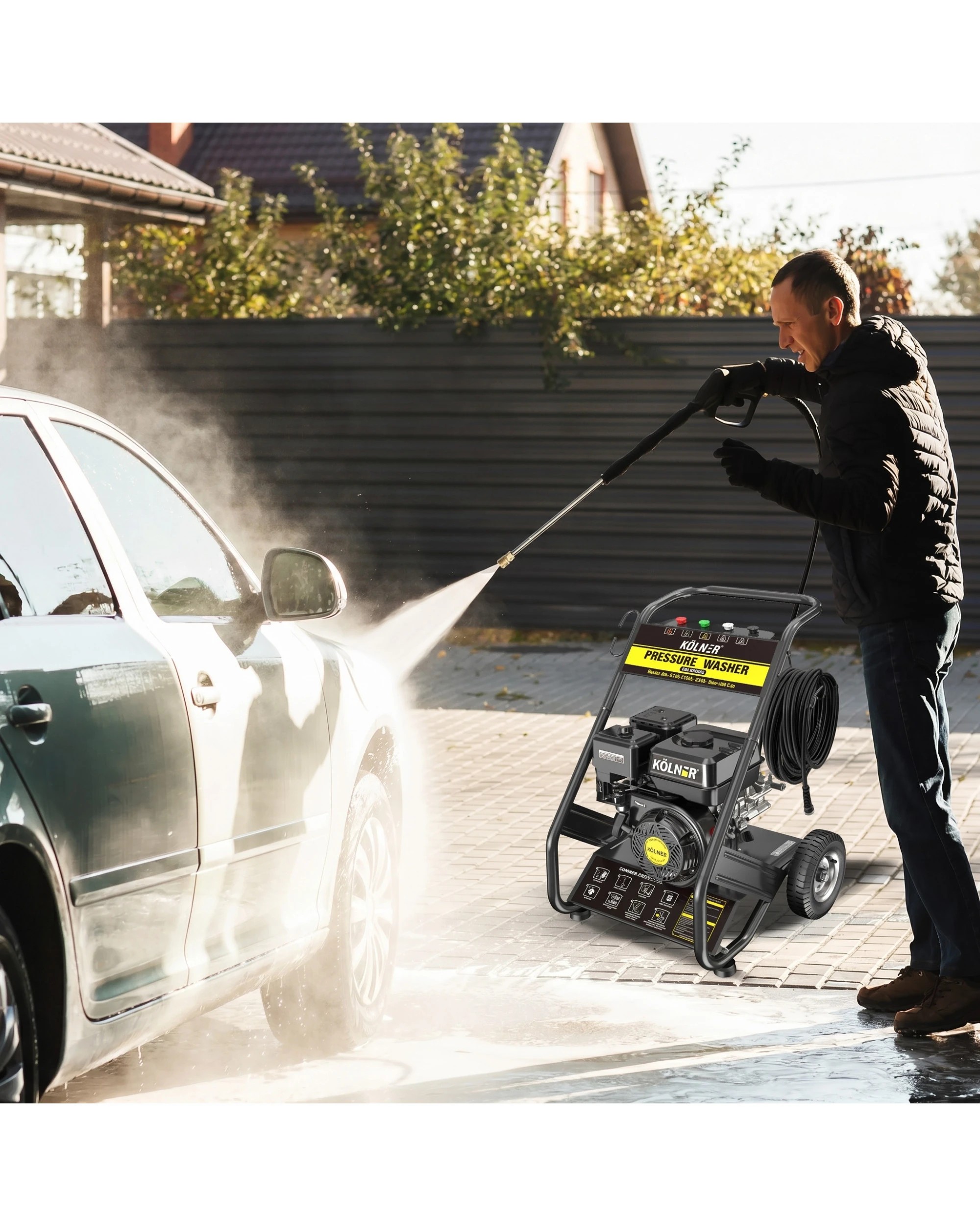 8 Kolner LT12A 7HP 2200PSI Petrol Engine High Pressure Washer 7.5LPM - Black, 8 of 9