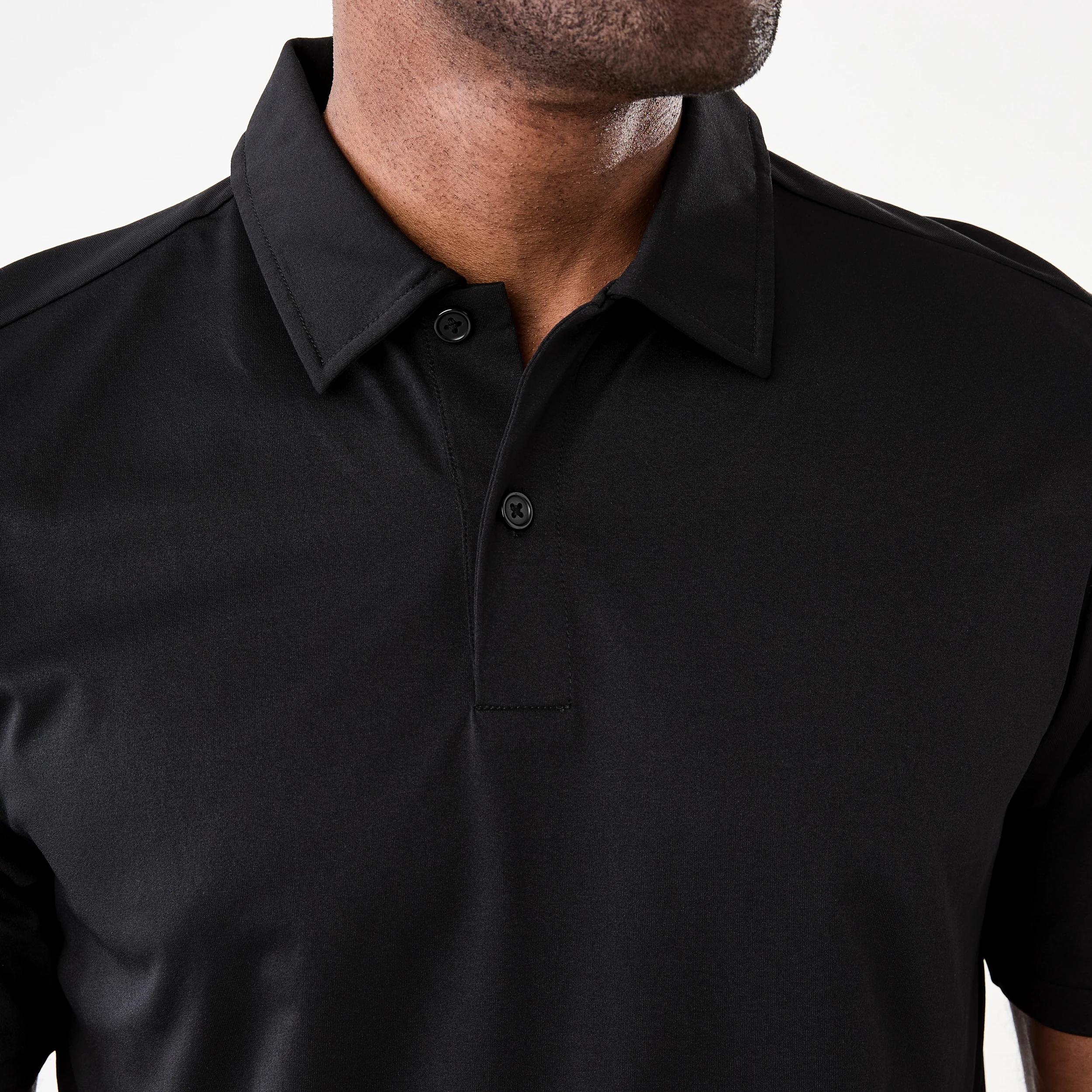 5 Active Mens Regular Training Polo Shirt BLACK, 5 of 6