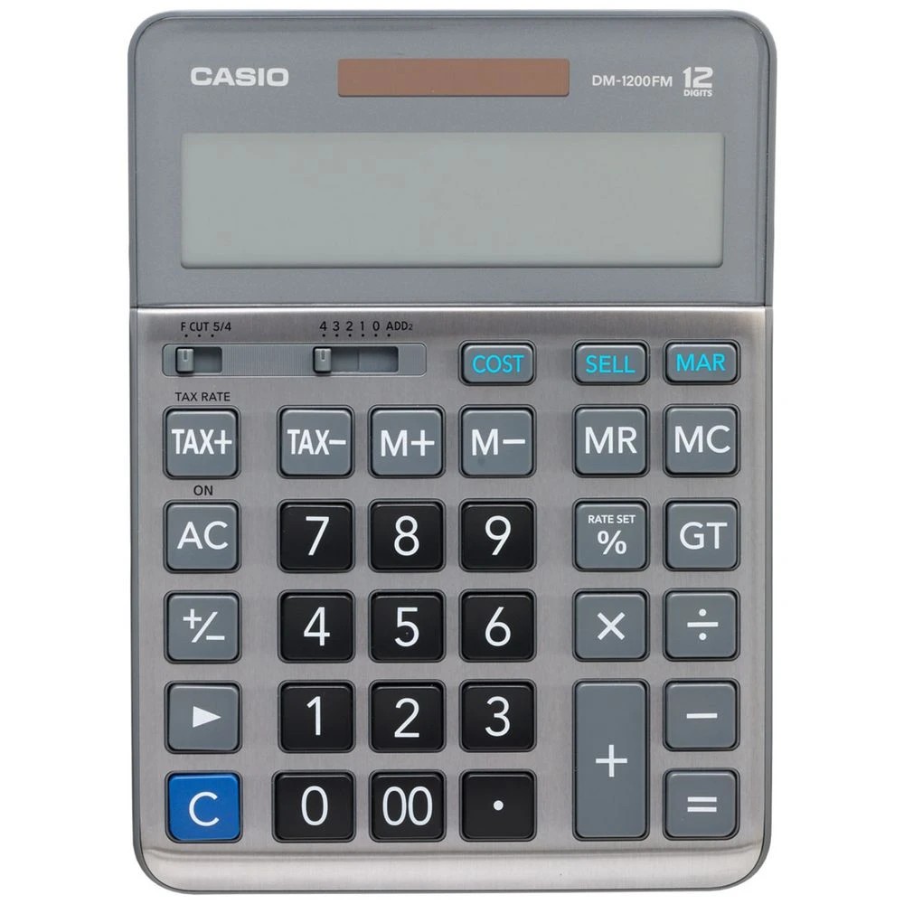 1 Casio DM-1200FM Desktop Calculator, 1 of 4