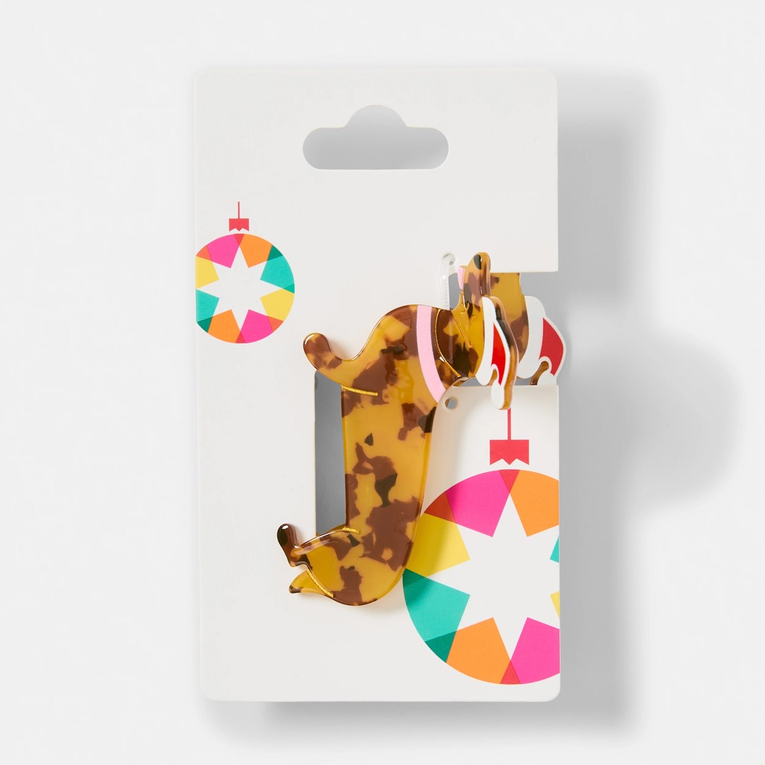 4 Brown Christmas Dachshund Claw Hair Clip, 4 of 4