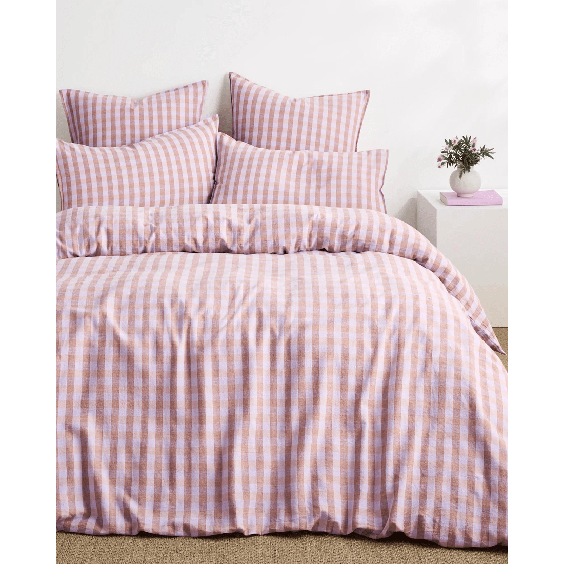 1 Target Darby Gingham Linen/Cotton Quilt Cover Set - Purple, 1 of 3