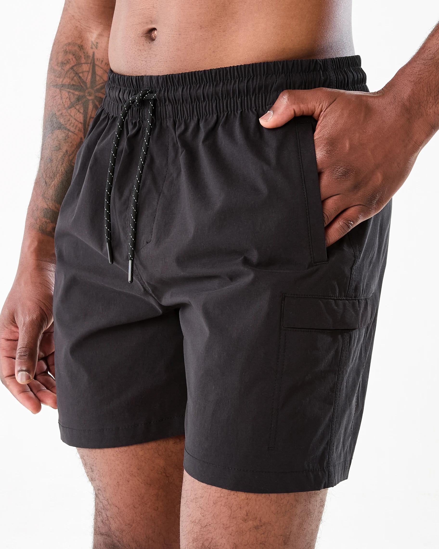 2 Active Mens Everyday Cargo Shorts BLACK, 2 of 7