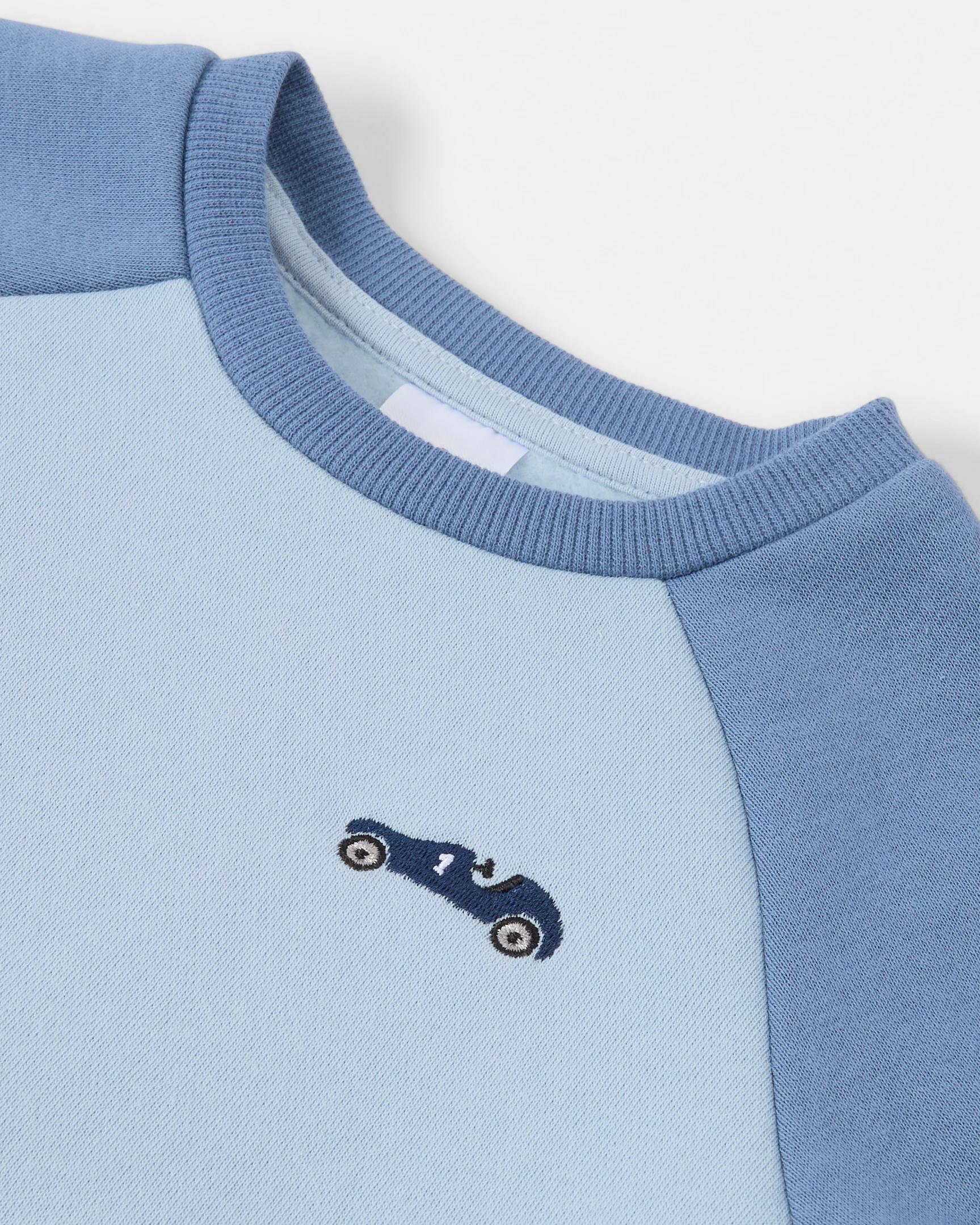 5 Relaxed Raglan Track Set Blu Car, 5 of 6