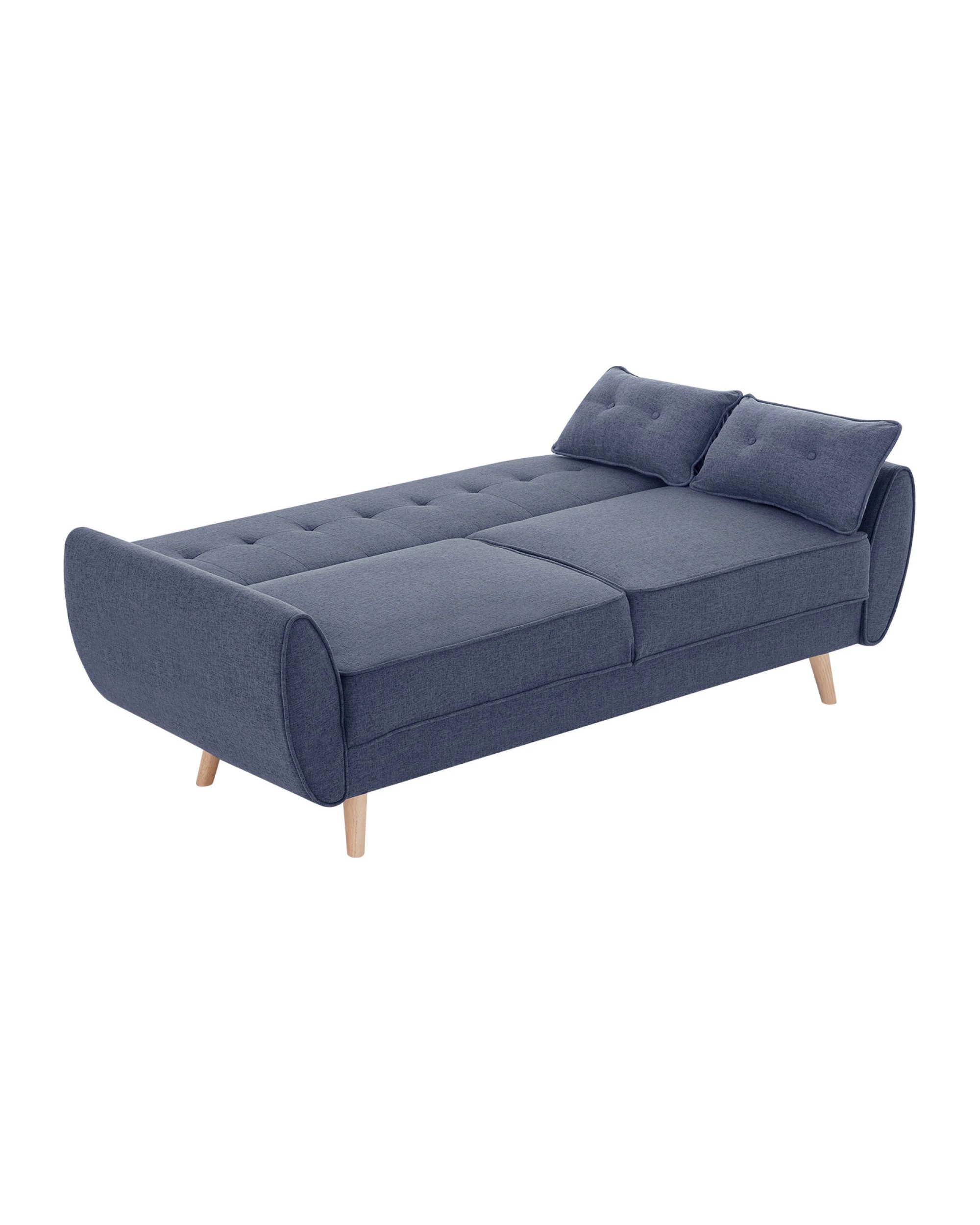 4 Sarantino 3 Seater Modular Linen Fabric Wood Sofa Bed Couch- Dark Grey, 4 of 10