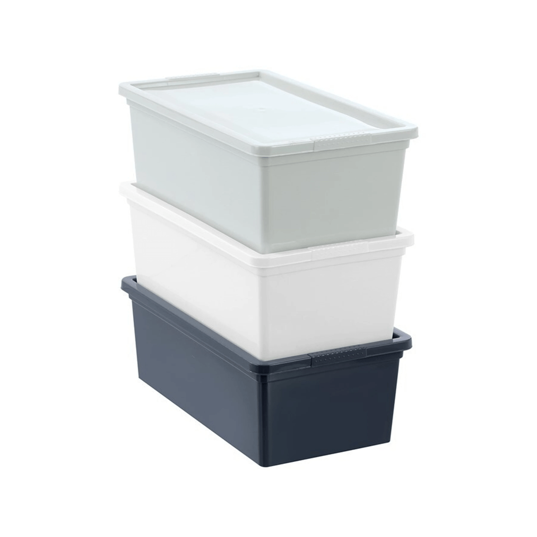 2 Boxsweden Essentials 6l 33.5cm Stackable Tub With Lid Storage Container
 - Black, 2 of 5