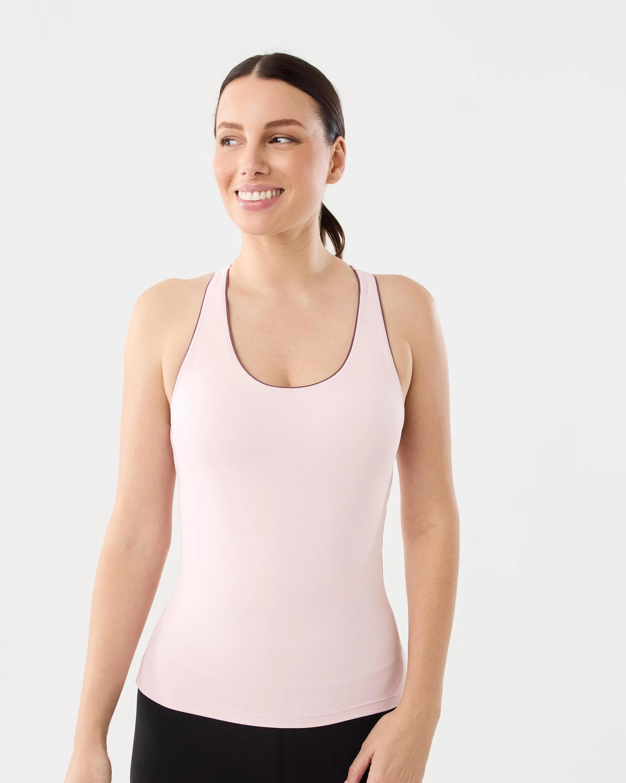 1 Active Womens Cloudform Piped Tank Aura Pink, 1 of 6