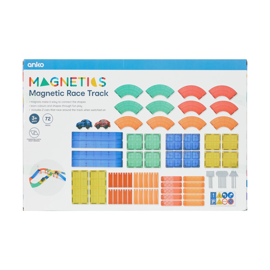 9 72 Piece Magnetic Race Track Set, 9 of 10