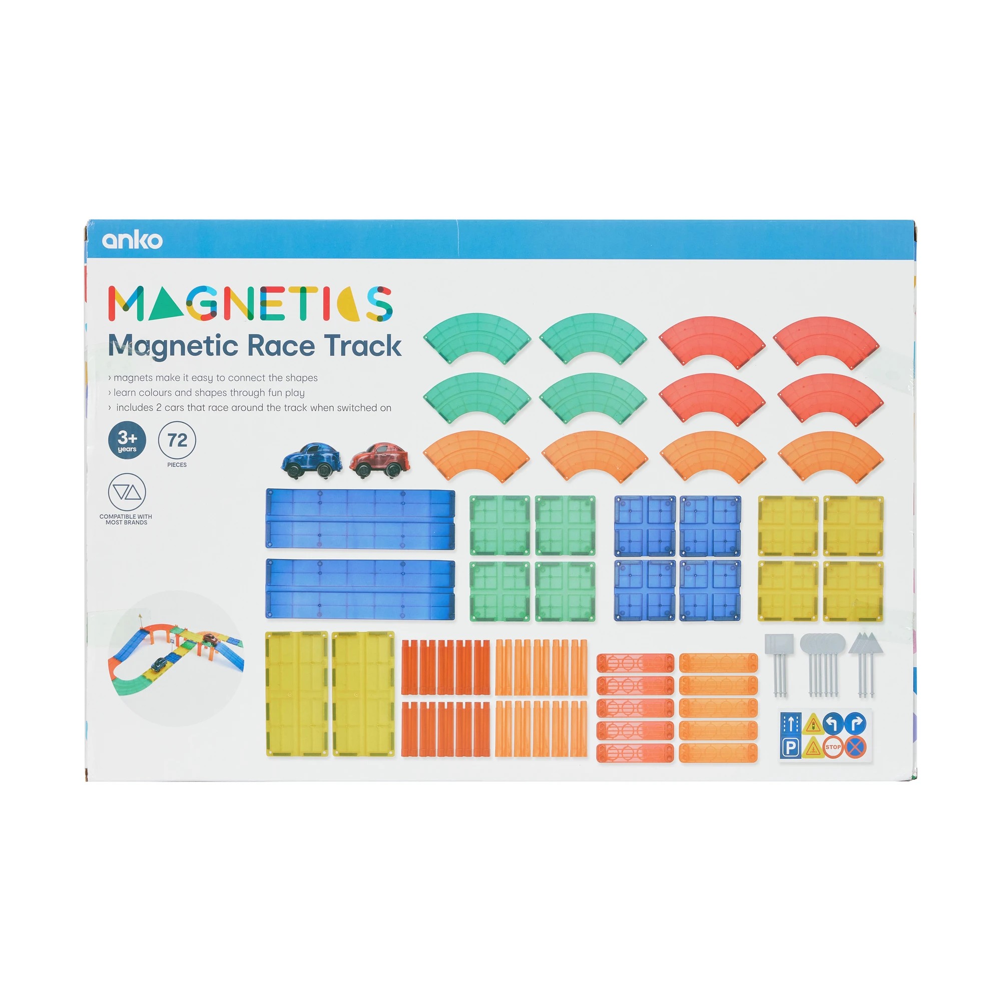 9 72 Piece Magnetic Race Track Set, 9 of 10